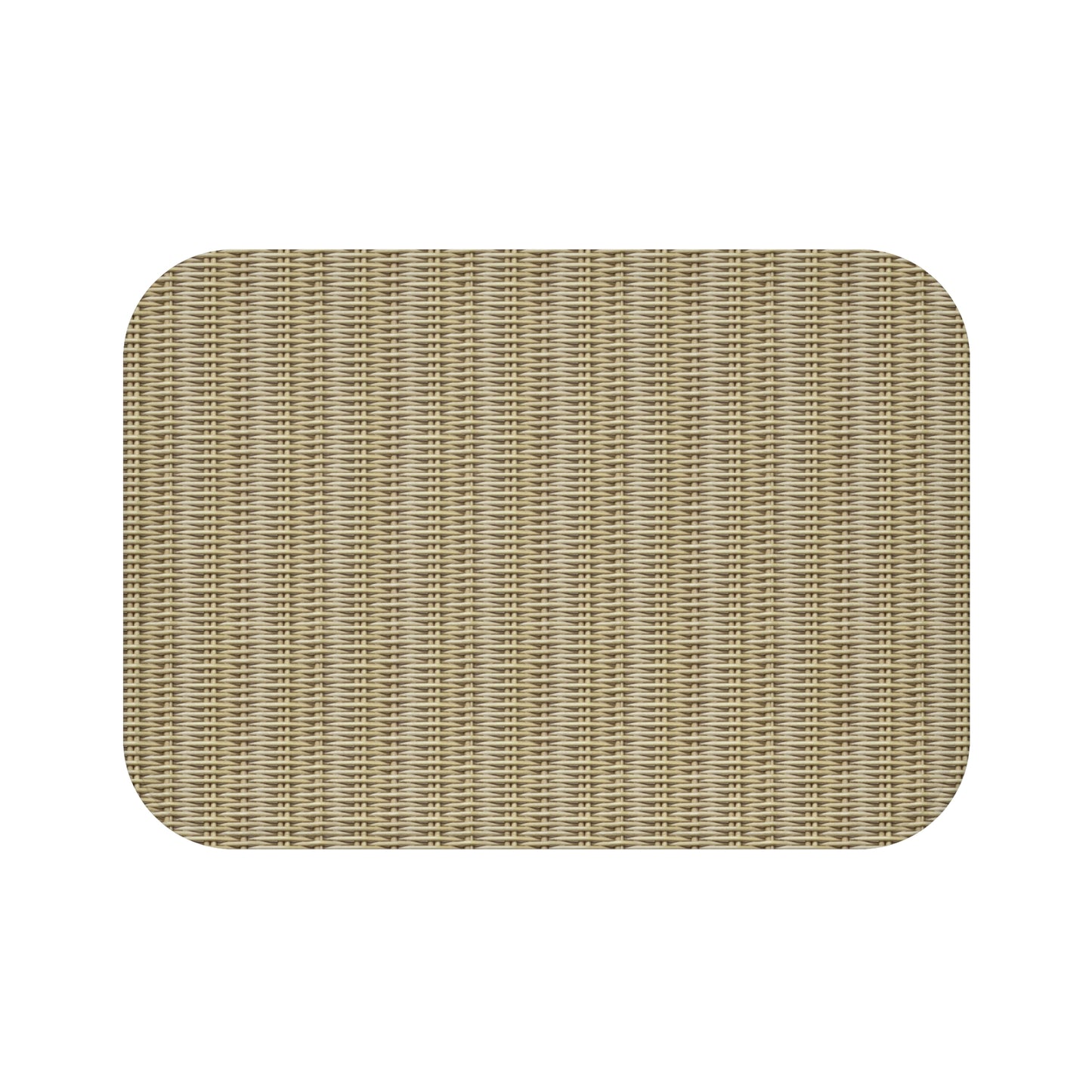 Flat Wicker Beach Weave Bath Mat, 2 Sizes - Tropical Vibes for Home Decor