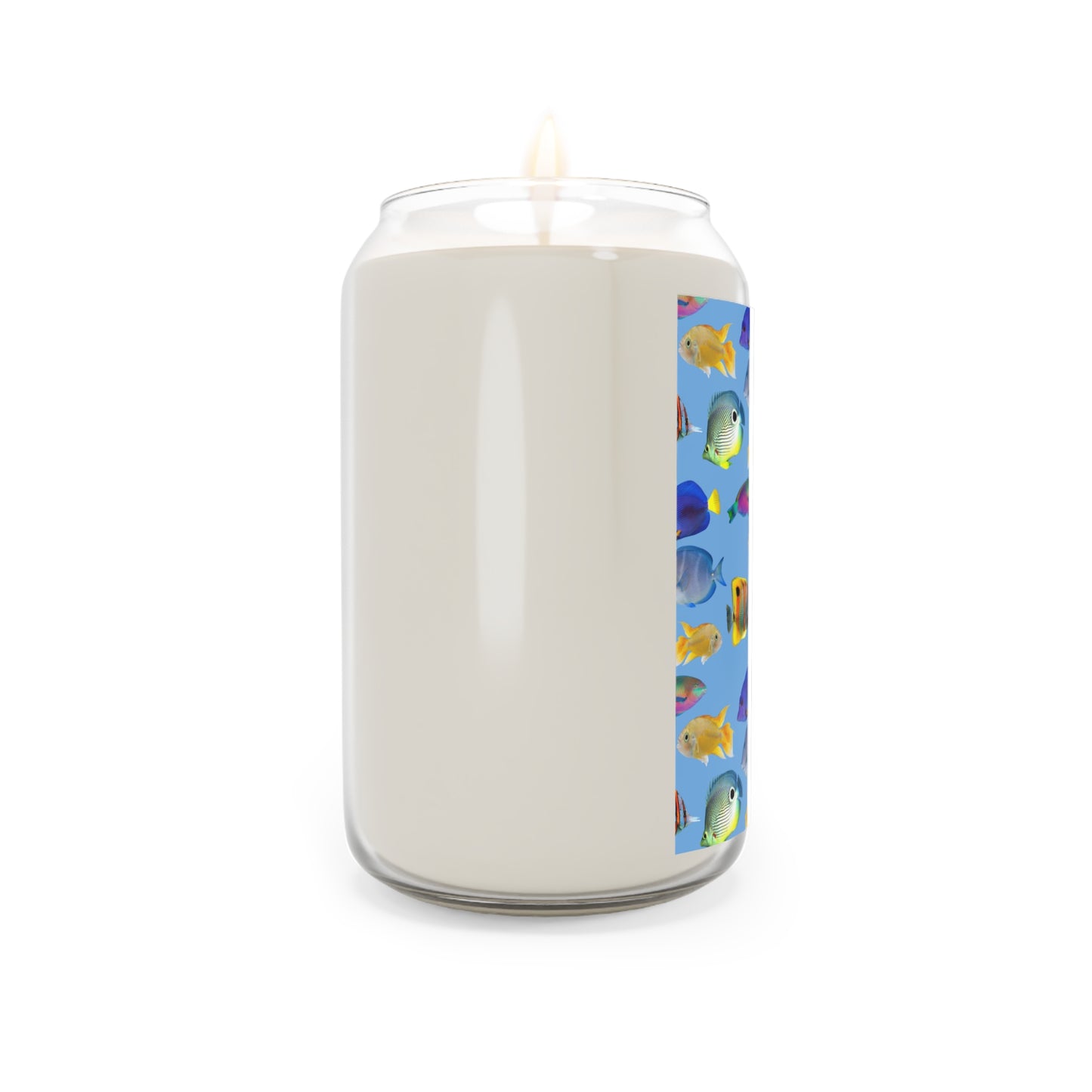 Scented Candle, 13.75oz - School of Fish, Lt. Blue
