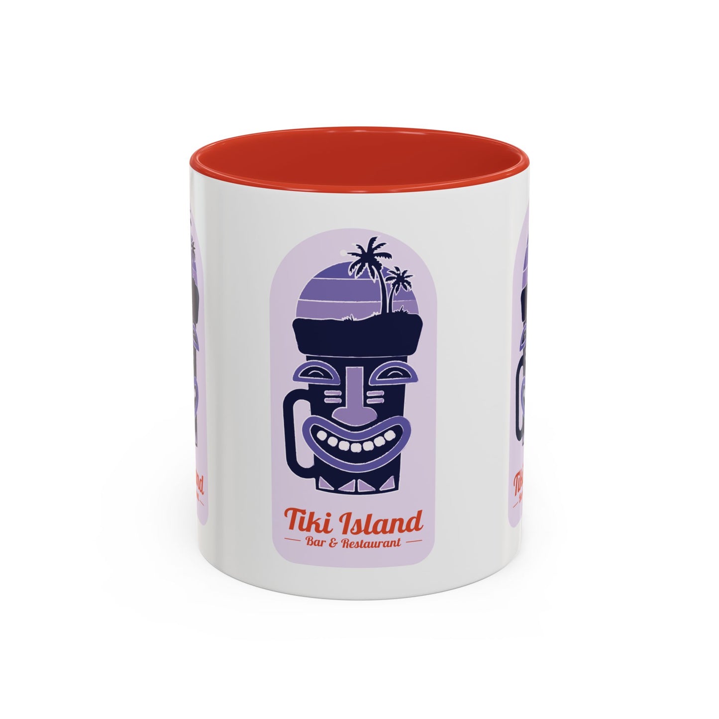 Tiki Island Accent Coffee Mug - Fun Tropical Drinkware for Beach Vibes, purple