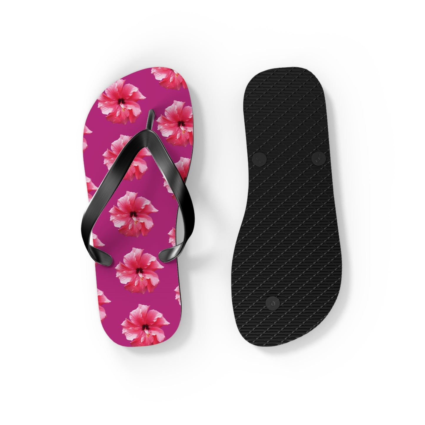 Flip Flops - Pink Hibiscus/Pink