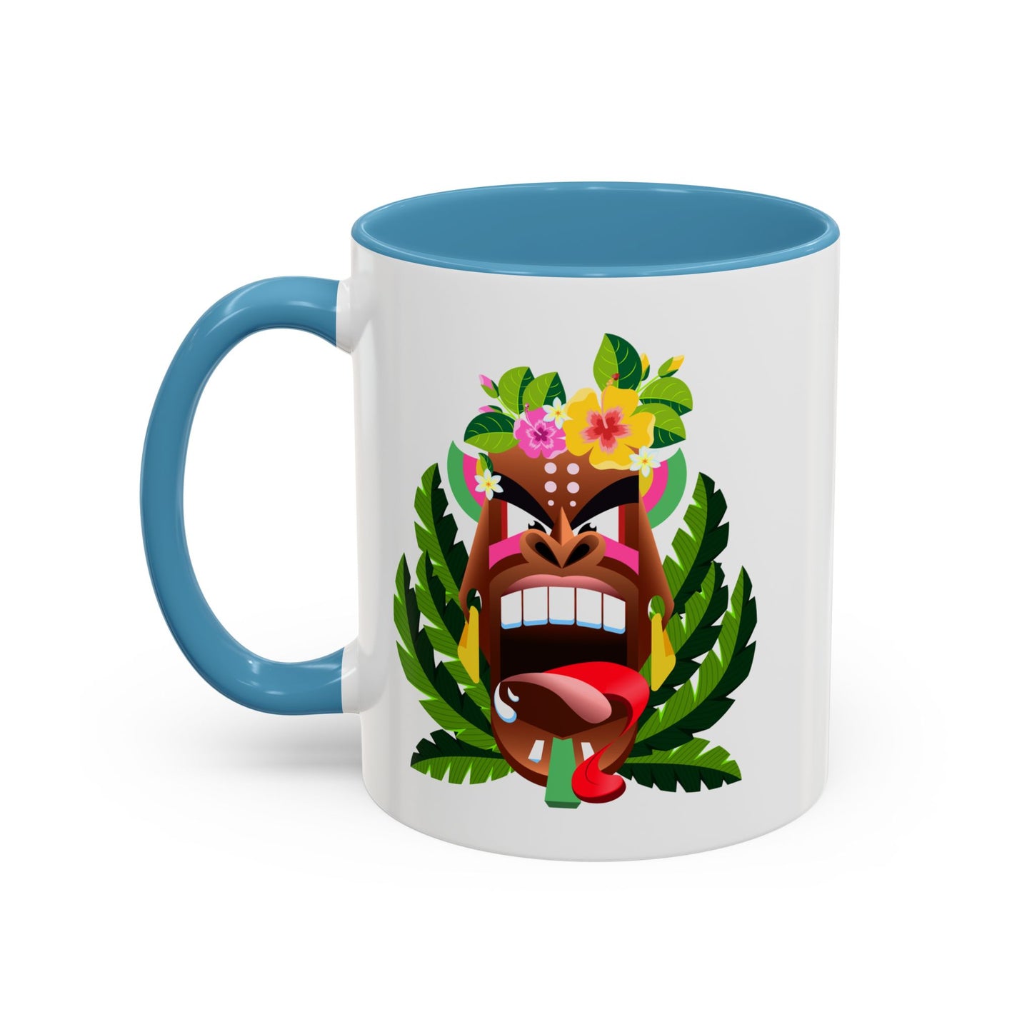 Accent Coffee Mug (11, 15oz), 8 Colors - Tiki Boss Alelo