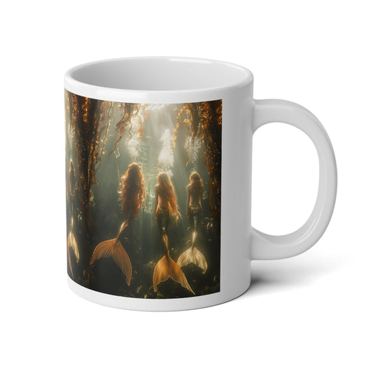 Jumbo Mug, 20oz, Three Mermaid Sisters | Tropical Coffee Cup