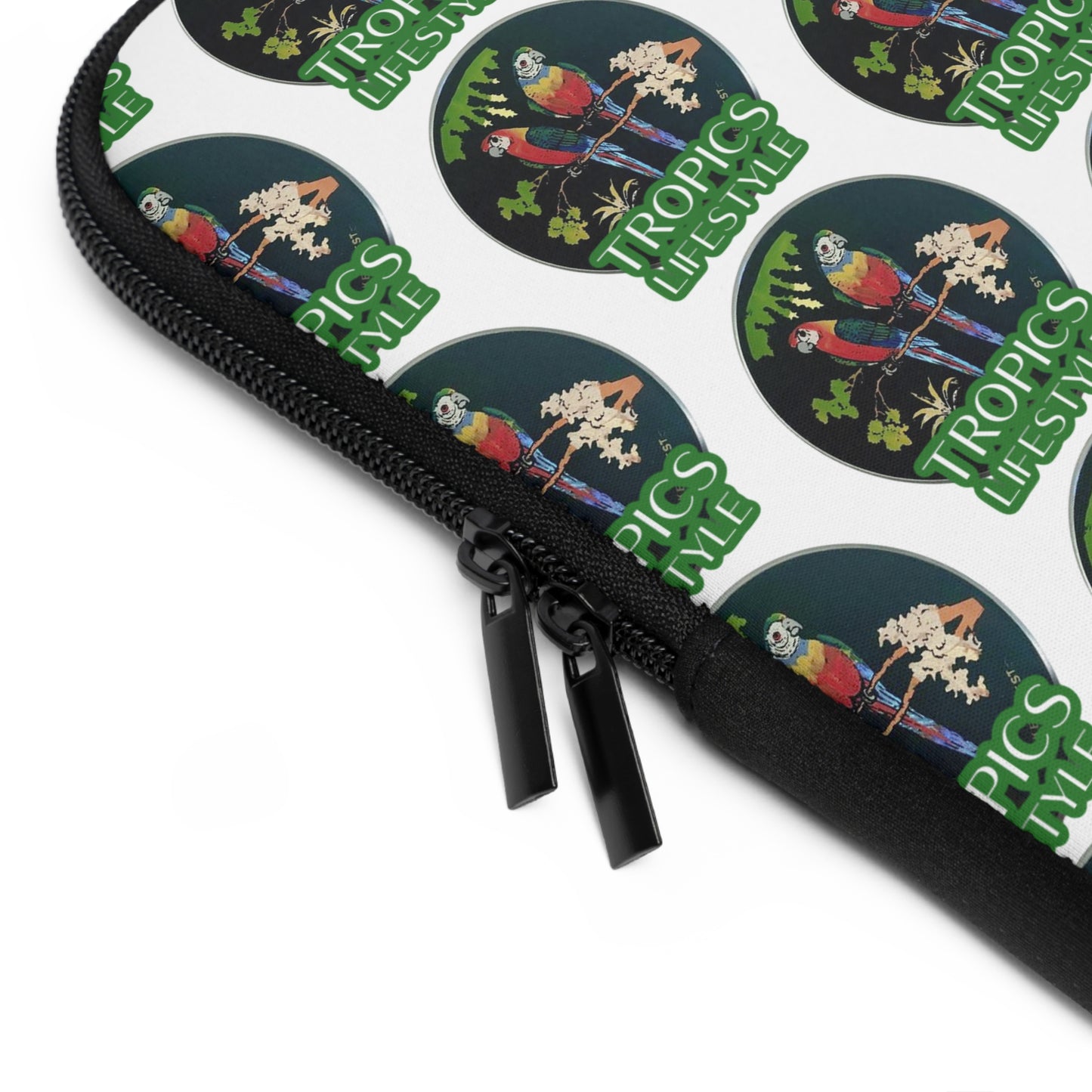 Tropical Laptop Sleeve, 5 Sizes - Perfect for Beach Lovers & Students / Two Brazilian Parrots