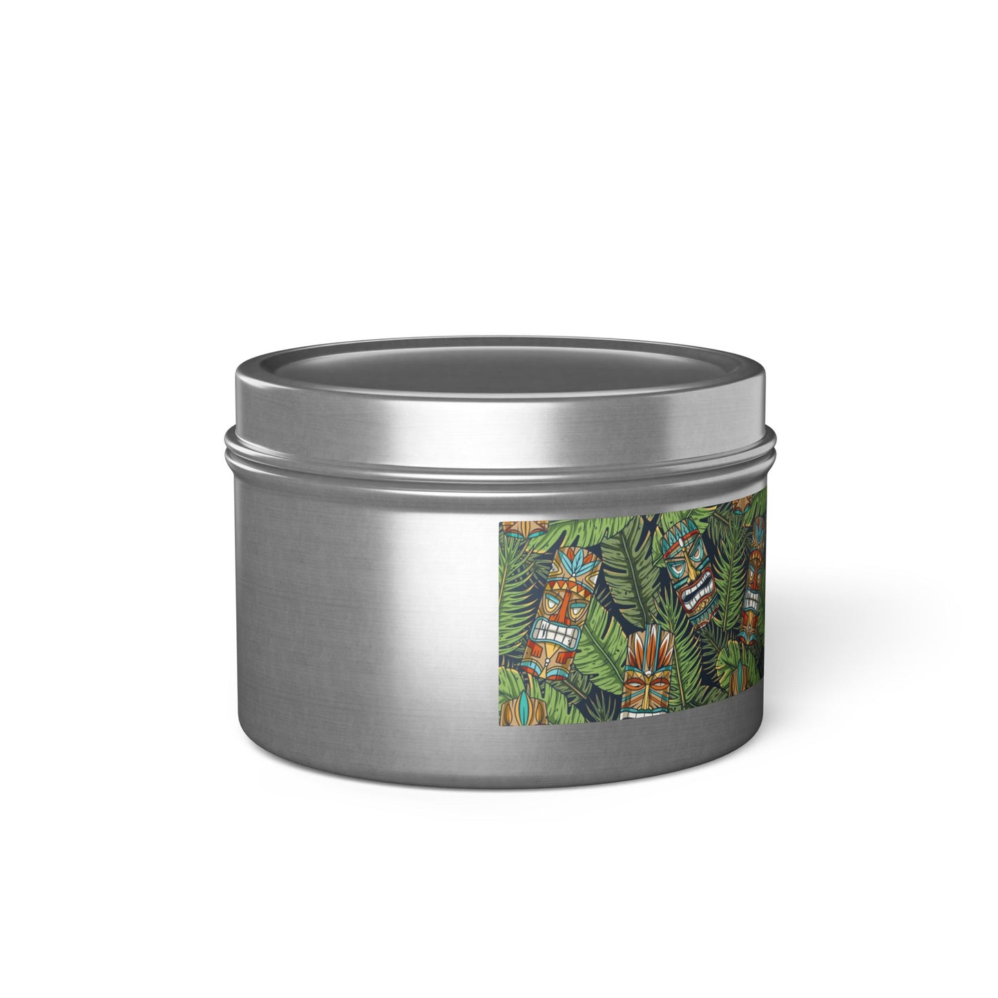 Tin Candles, 2 sizes, 3 tin colors - Tiki Greenery