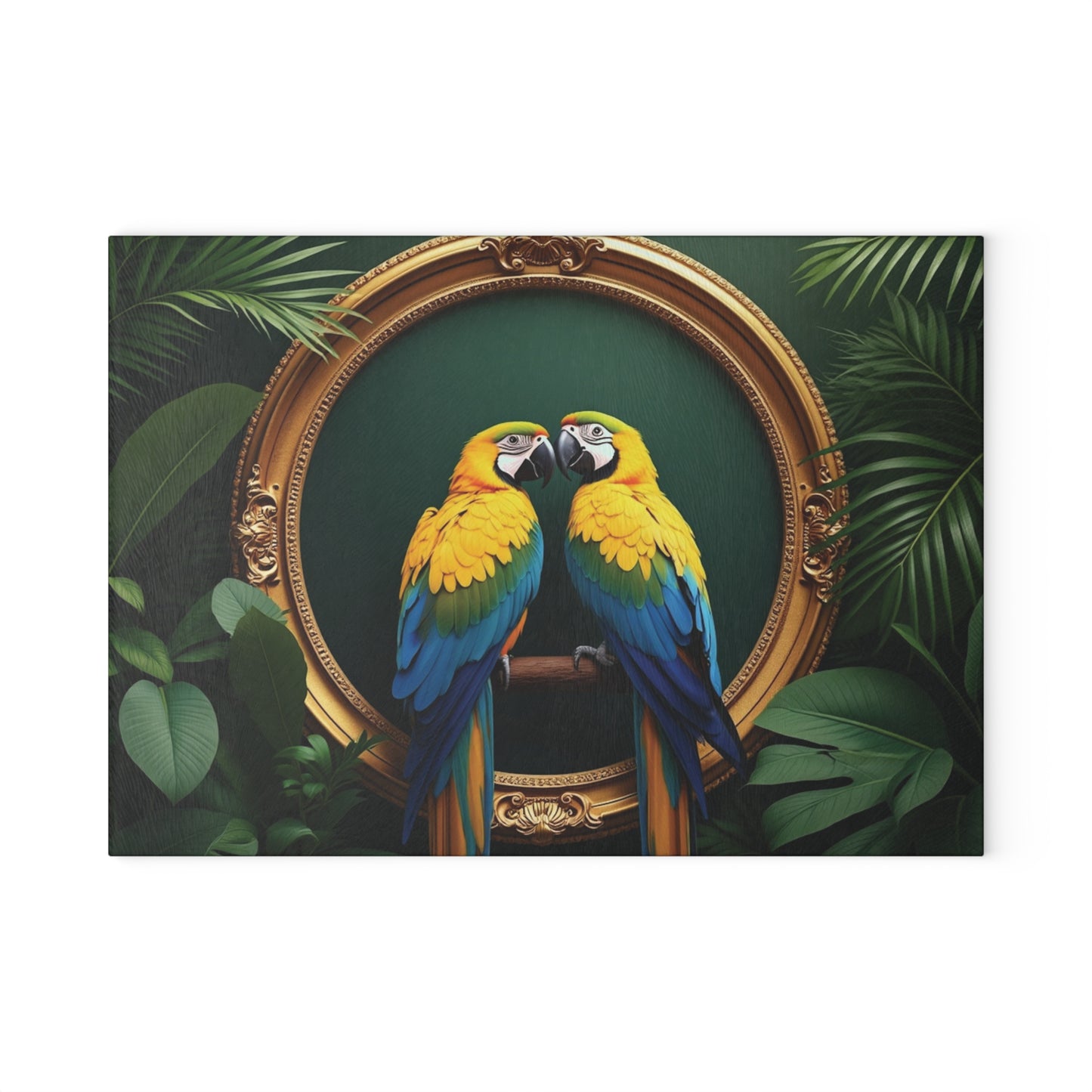 Glass Cutting Board, 2 sizes - Framed Pet Macaws