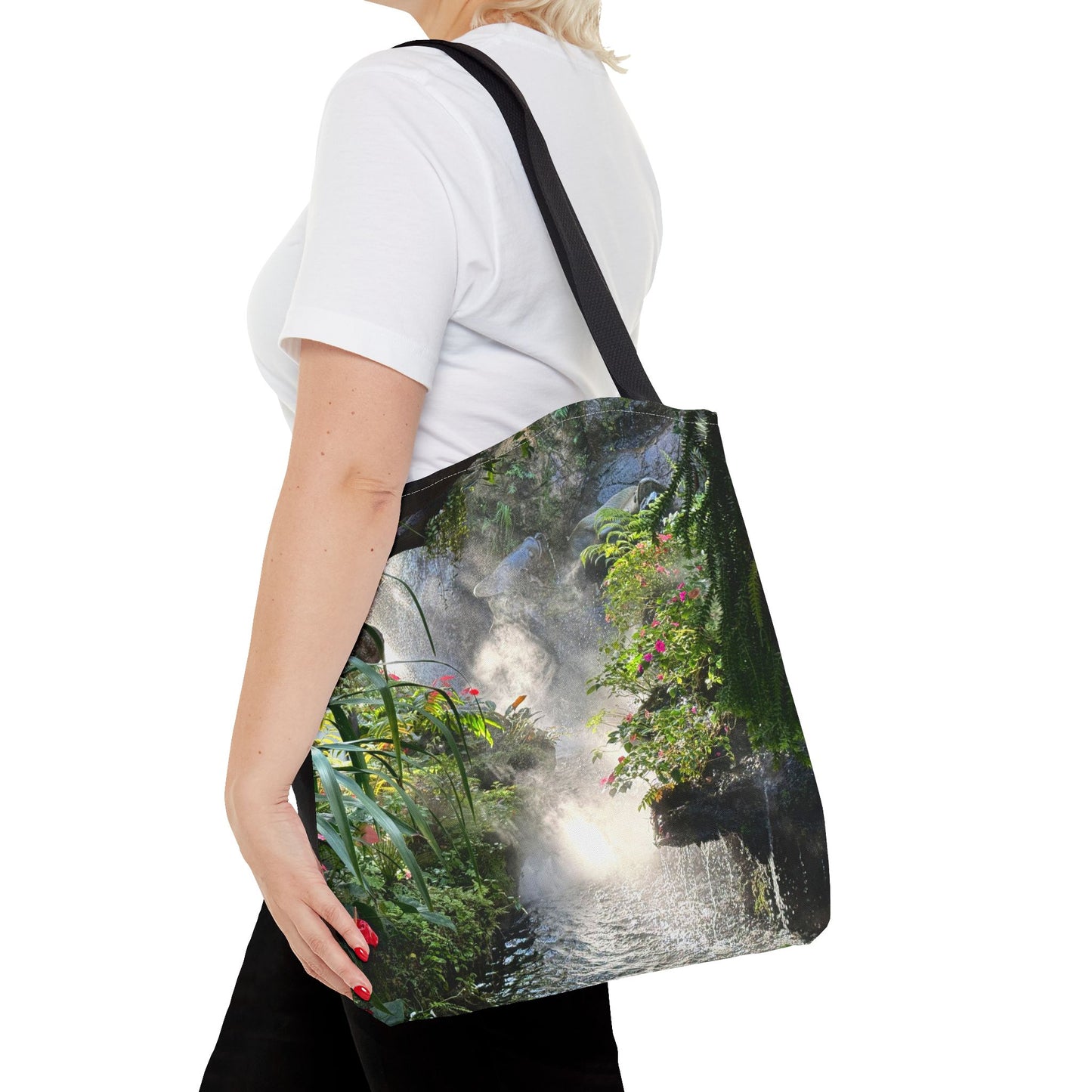Tropical Misty Rainforest River Tote Bag - 3 Sizes