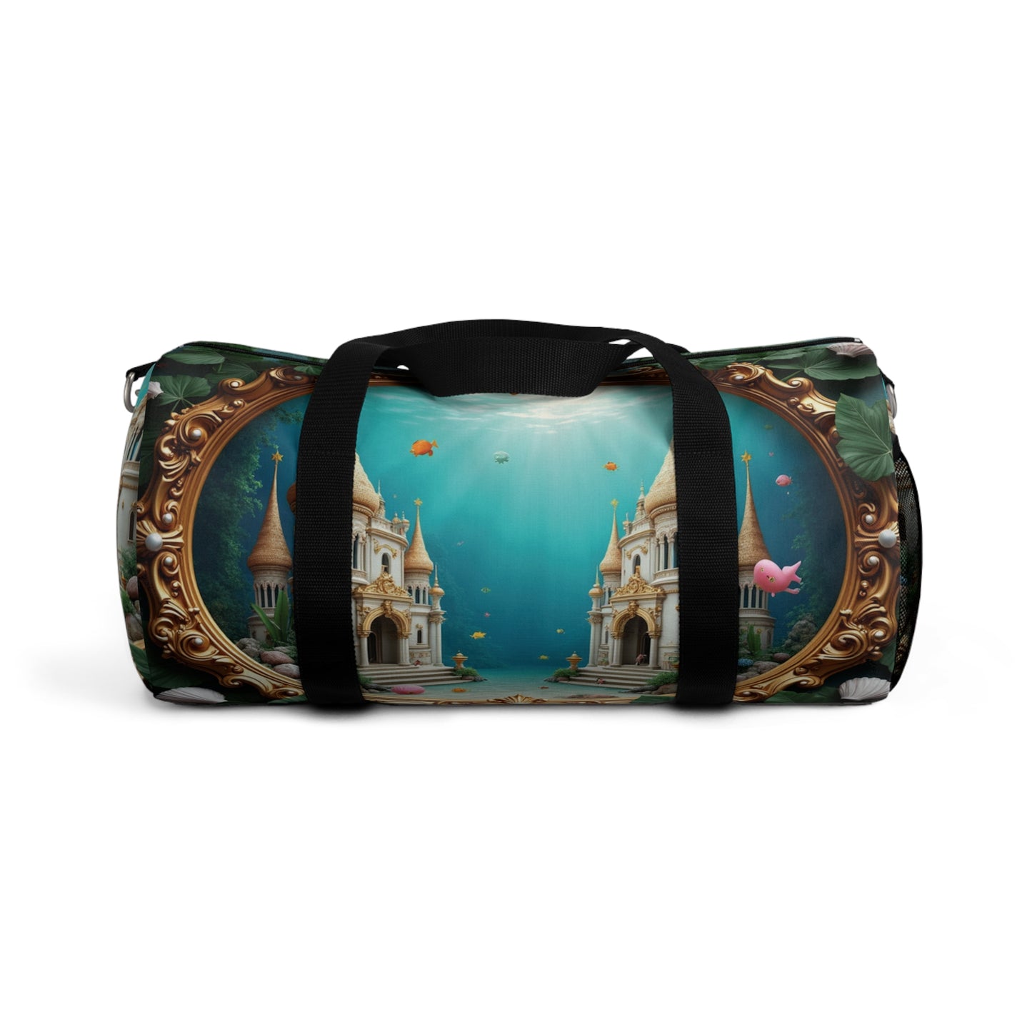 Tropical Rainforest Duffel Bag - Perfect for Travel and Gym / Framed Mermaid Palace, Libyan Sea