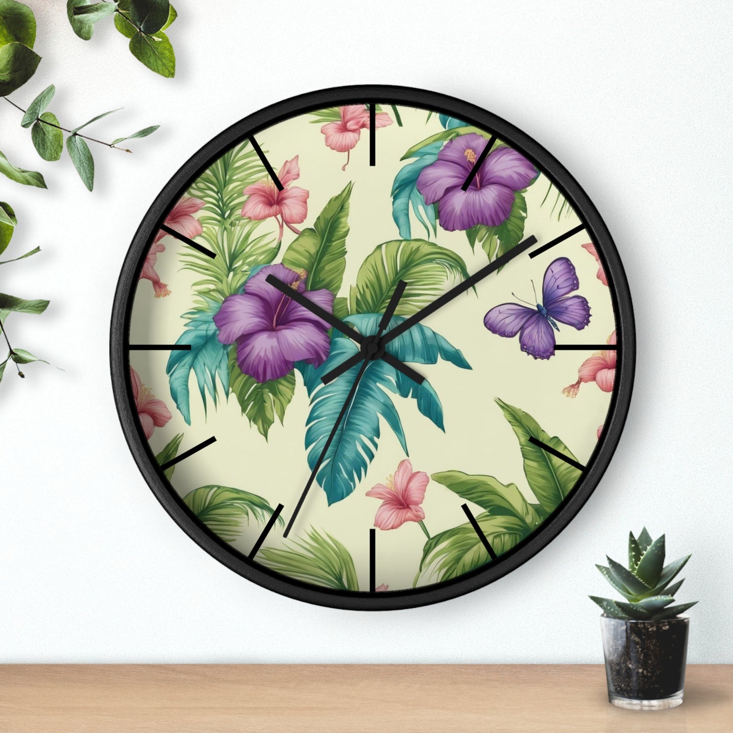 Wall Clock, Mary's Garden Toile, Hands/Base Variants