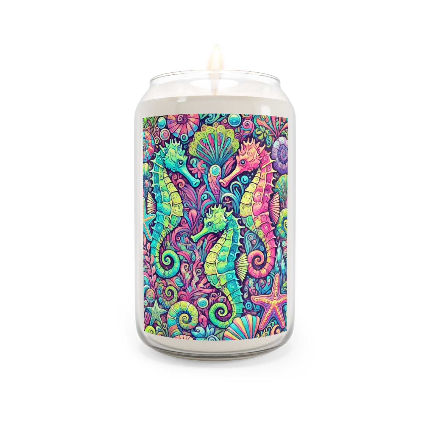 Scented Candle, 13.75oz - Seahorse Trio