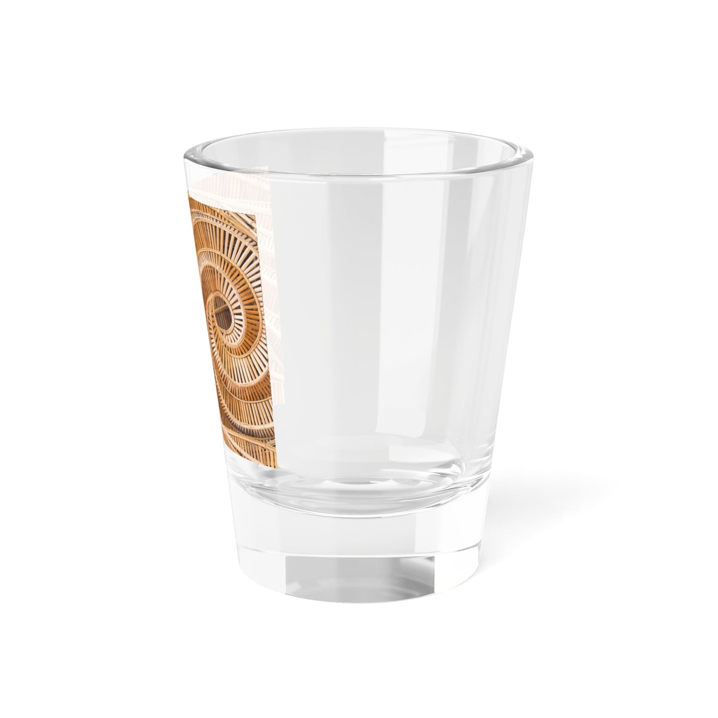 Clear Shot Glass, 1.5oz - Natural Bamboo Spiral