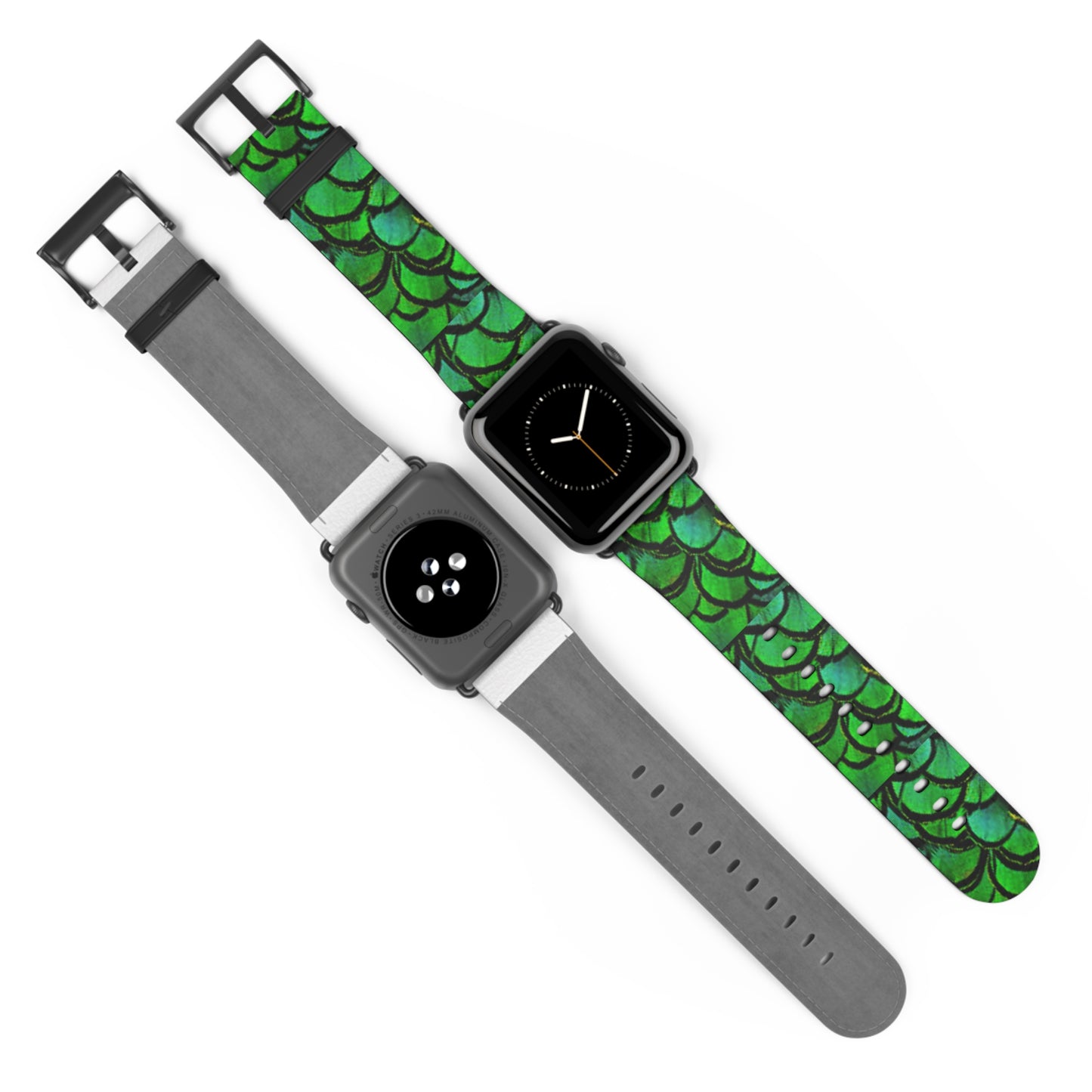 Apple Watch Band - Green Peacock Feathers