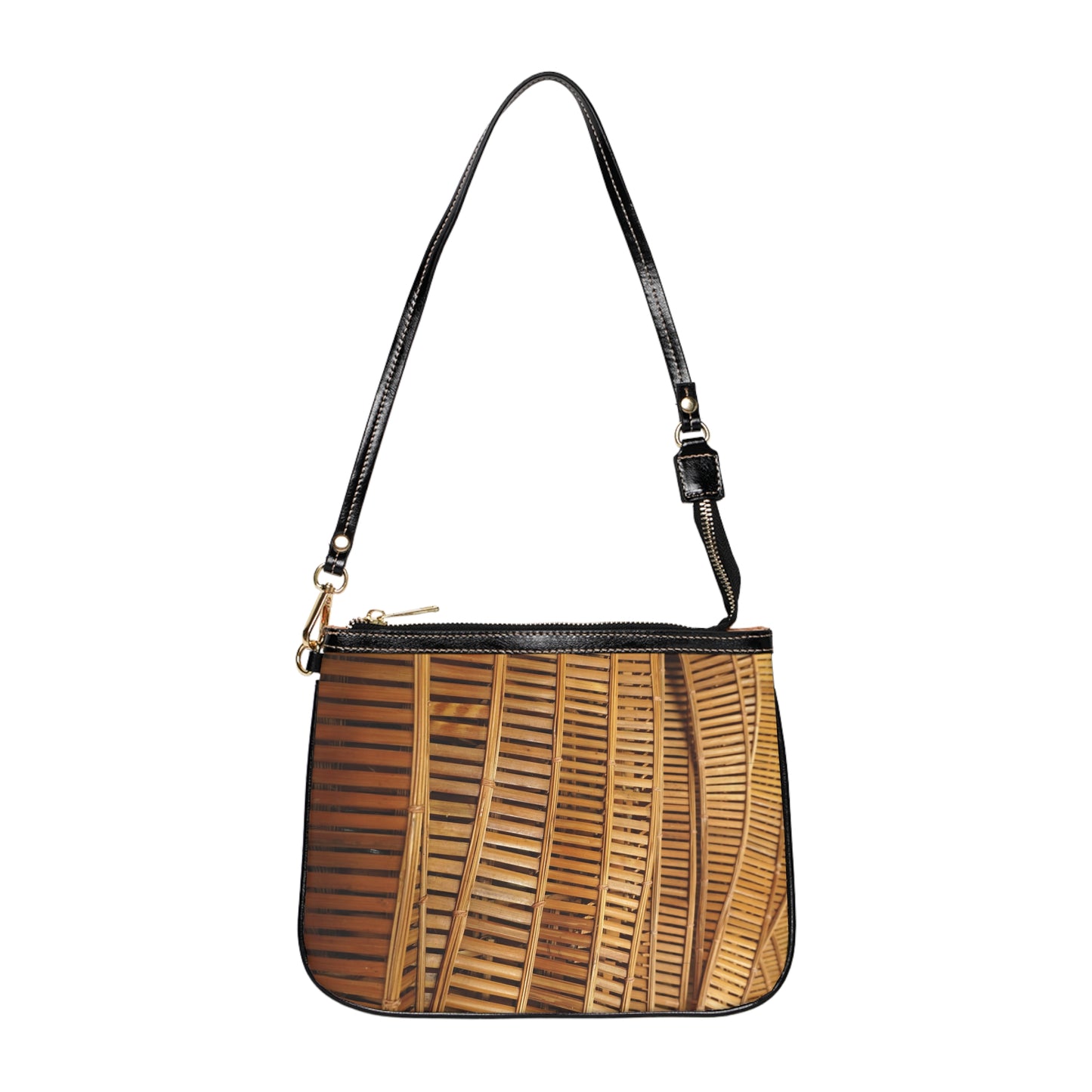 Tropical Small Shoulder Bag | Stylish Crossbody Purse / Natural Bamboo Flow