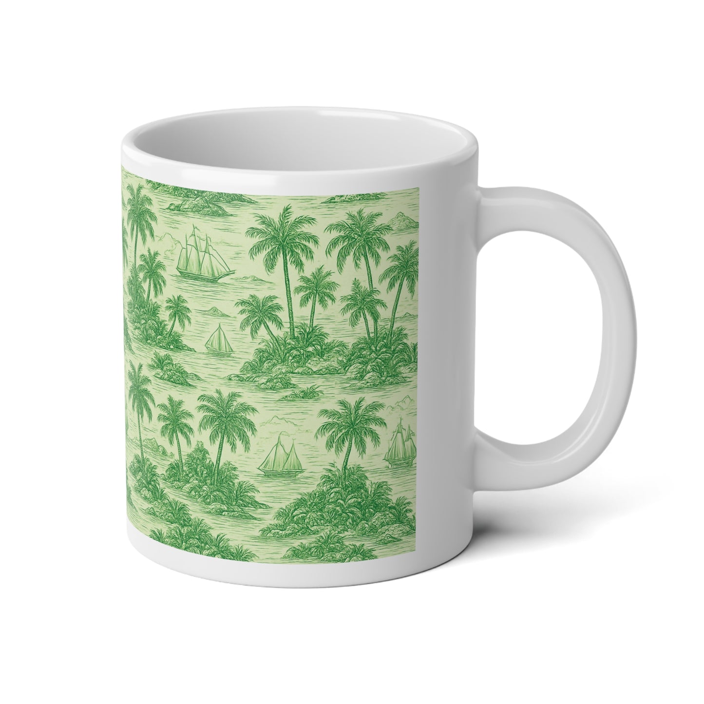 Jumbo Mug, 20 oz | Faraway Trip, Green