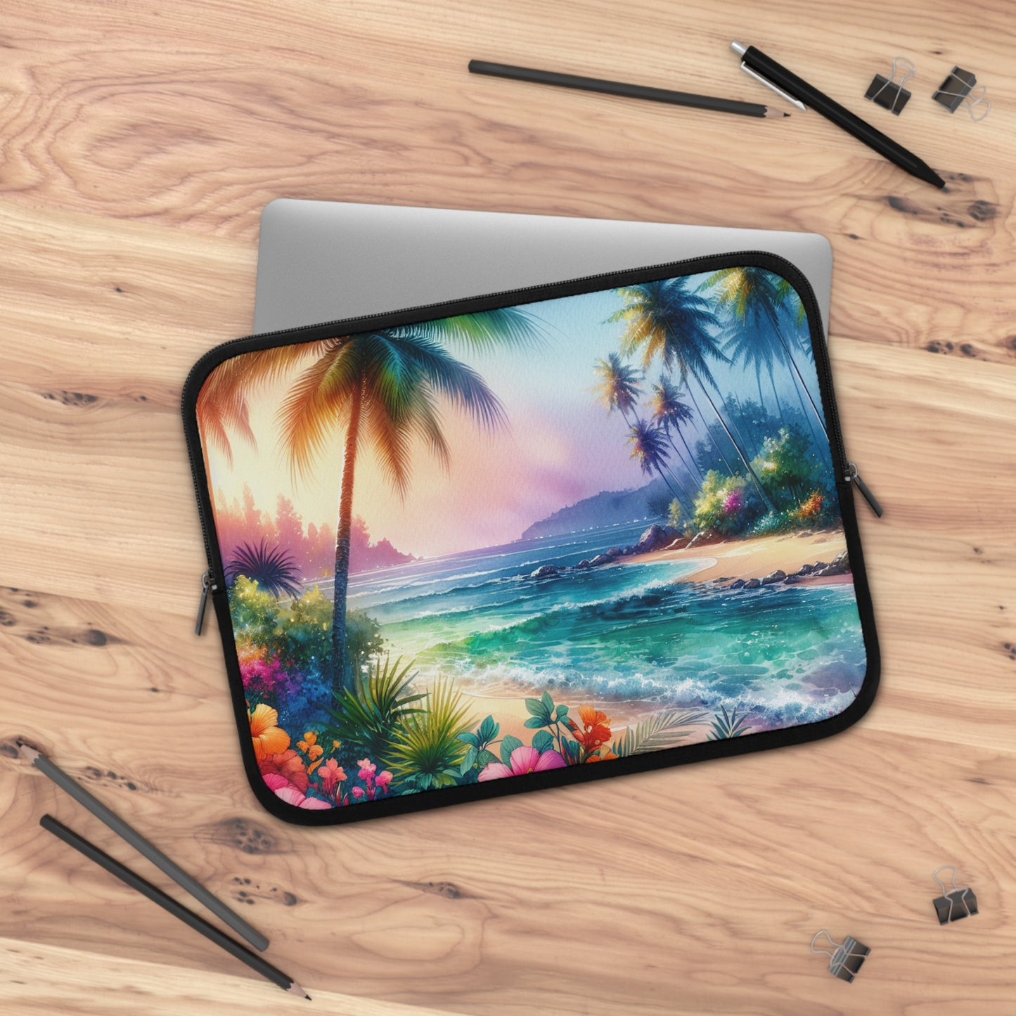 Tropical Laptop Sleeve, 5 Sizes - Perfect for Beach Lovers & Students / Bay of Peace