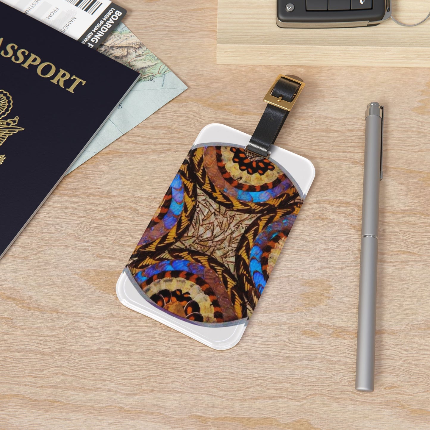 Luggage Tag - Real Butterfly Wing Plate #3