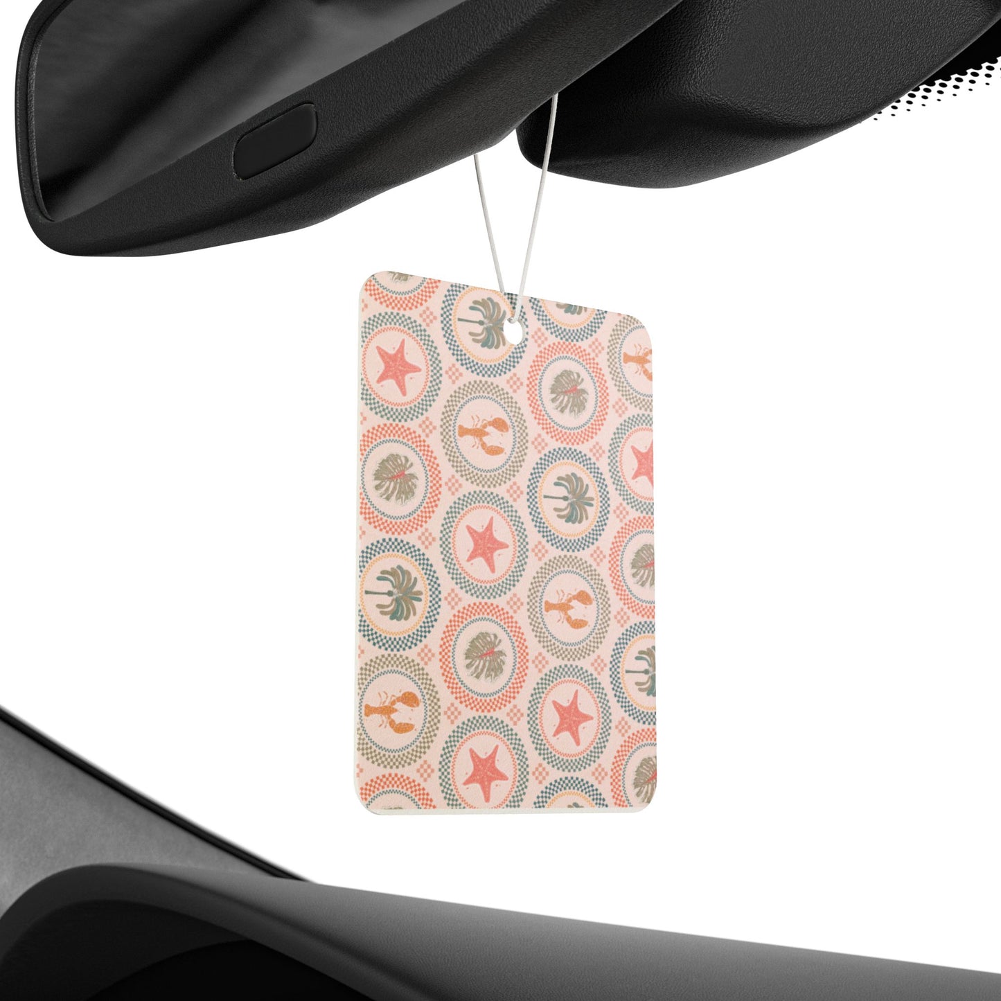 Car Air Freshener - Mosaic Tropi Life, Salmon