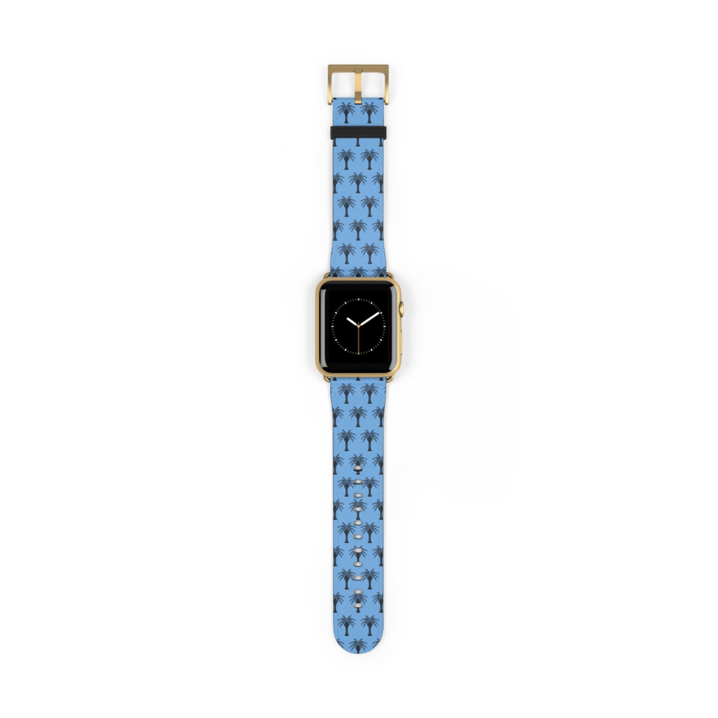 Watch Band - Art Deco Palm, Repeat Lt. Blue