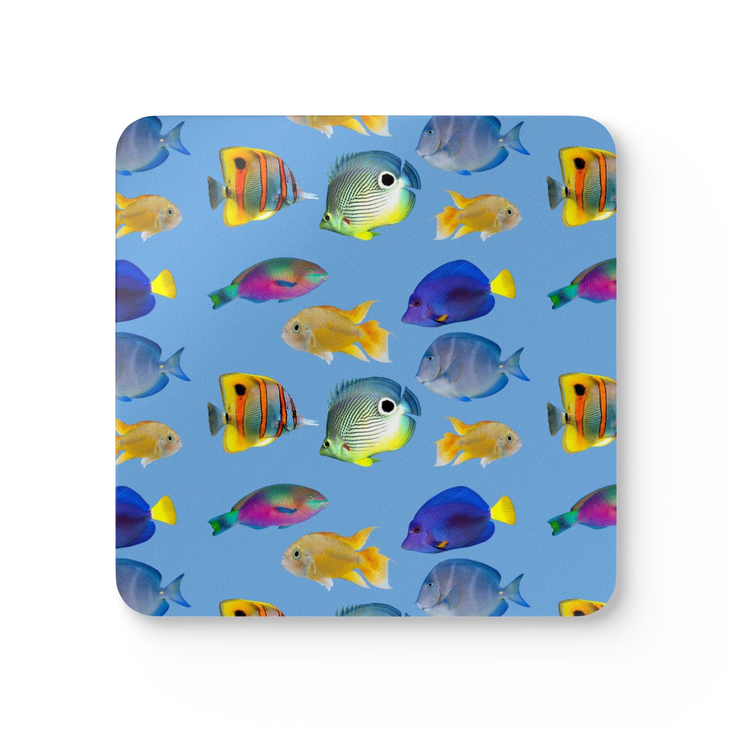 Coaster Set - School of Fish/Light Blue