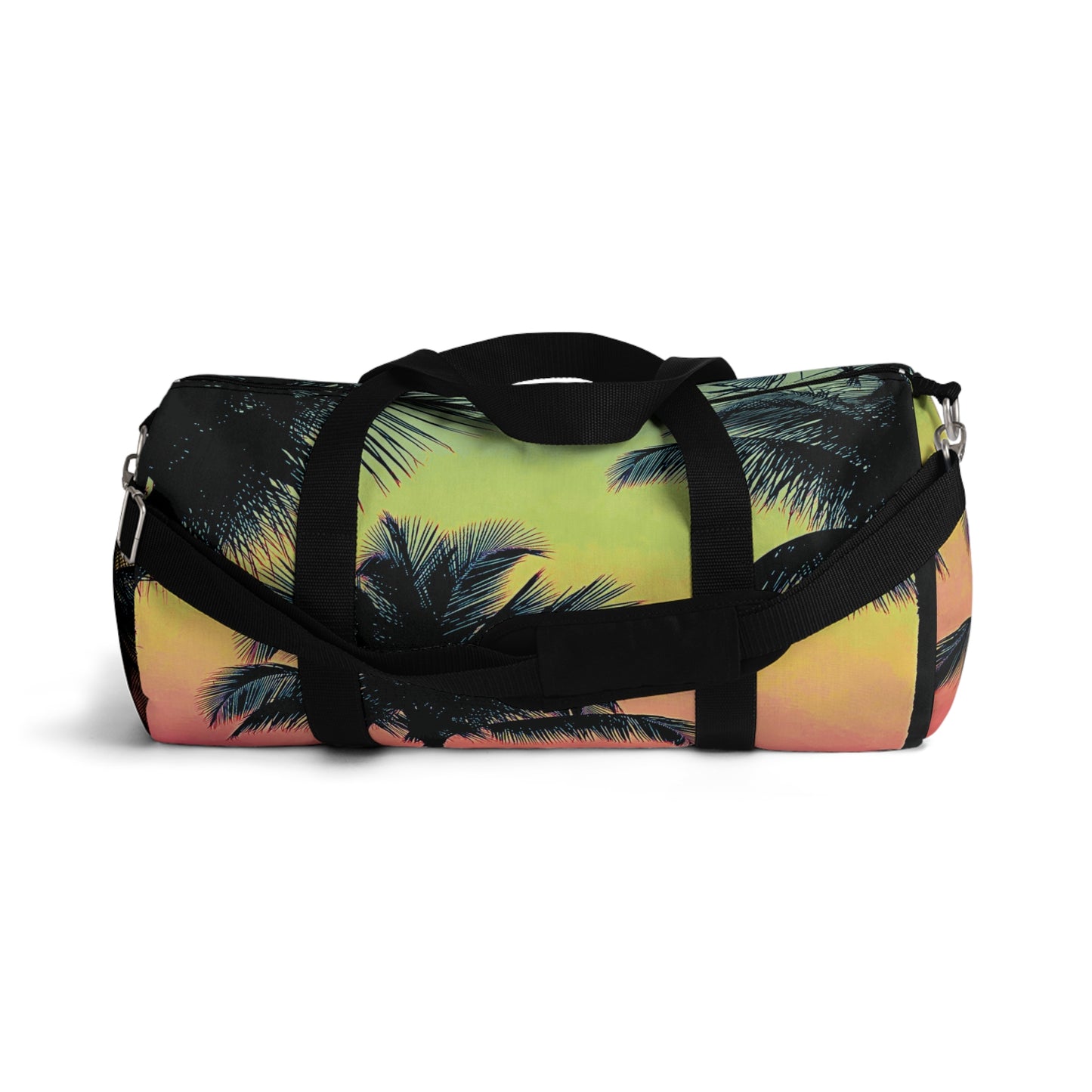 Tropical Duffel Bag - Perfect for Travel and Gym / Palm Glow, Sangria