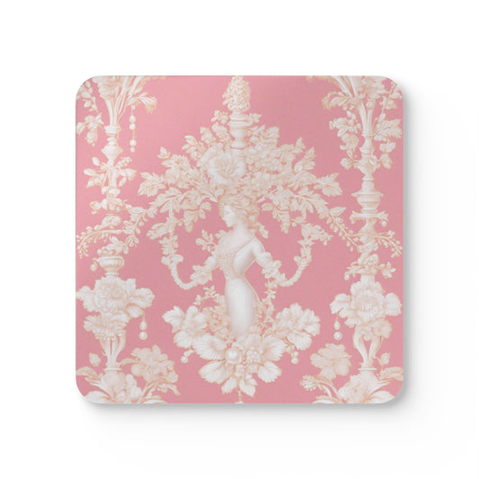 Coaster Set - Pearl Lady Toile, Hyacinth Pink