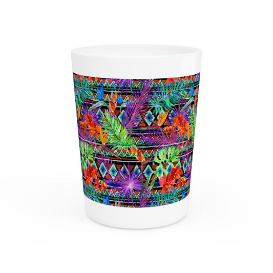 Ceramic Shot Glass - Neon Jungle