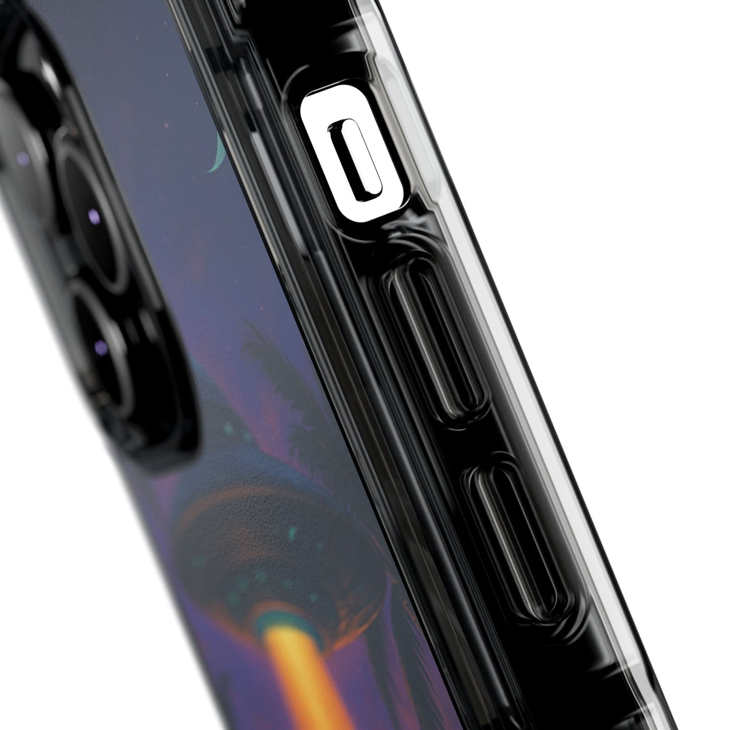 Beach UFO at Night Magnetic Clear Phone Case, Many Models