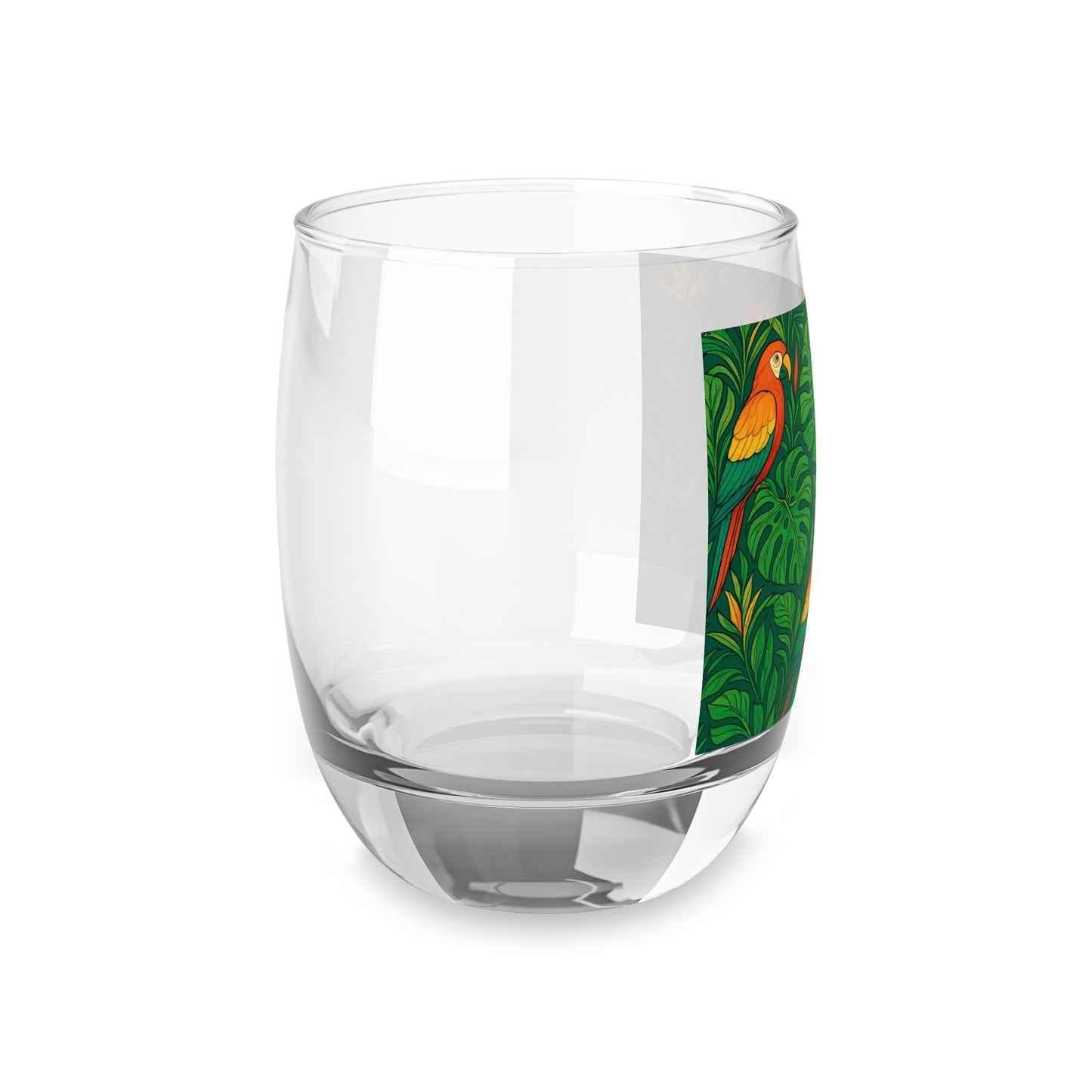 Whiskey Glass, Parrot Family in Rainforest