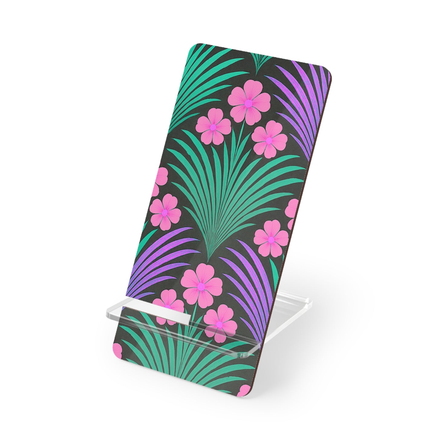 Tropical Smartphone Display Stand - Midnight Hibiscus Deco/Pink