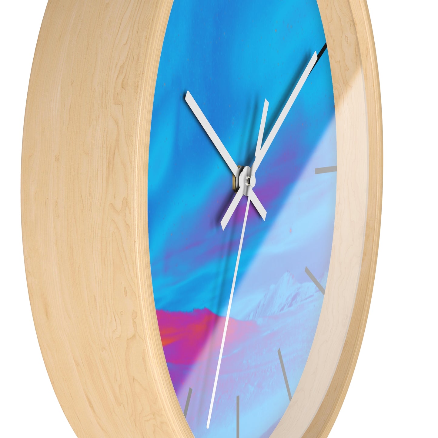 Wall Clock, Cold Ocean Lights/Turquoise, Hands/Base Variants