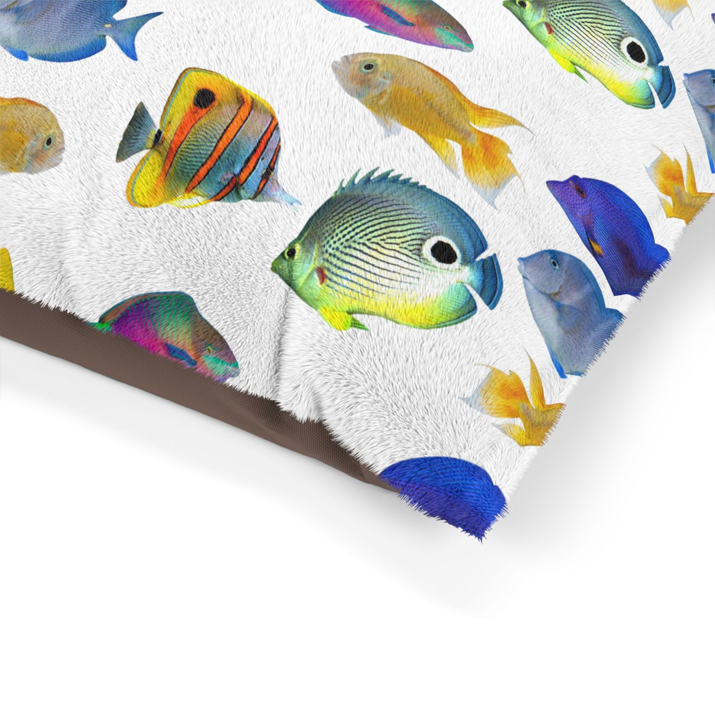 Pet Bed - Cozy and Fun Dog or Cat Bed for Beach Lovers / School of Fish