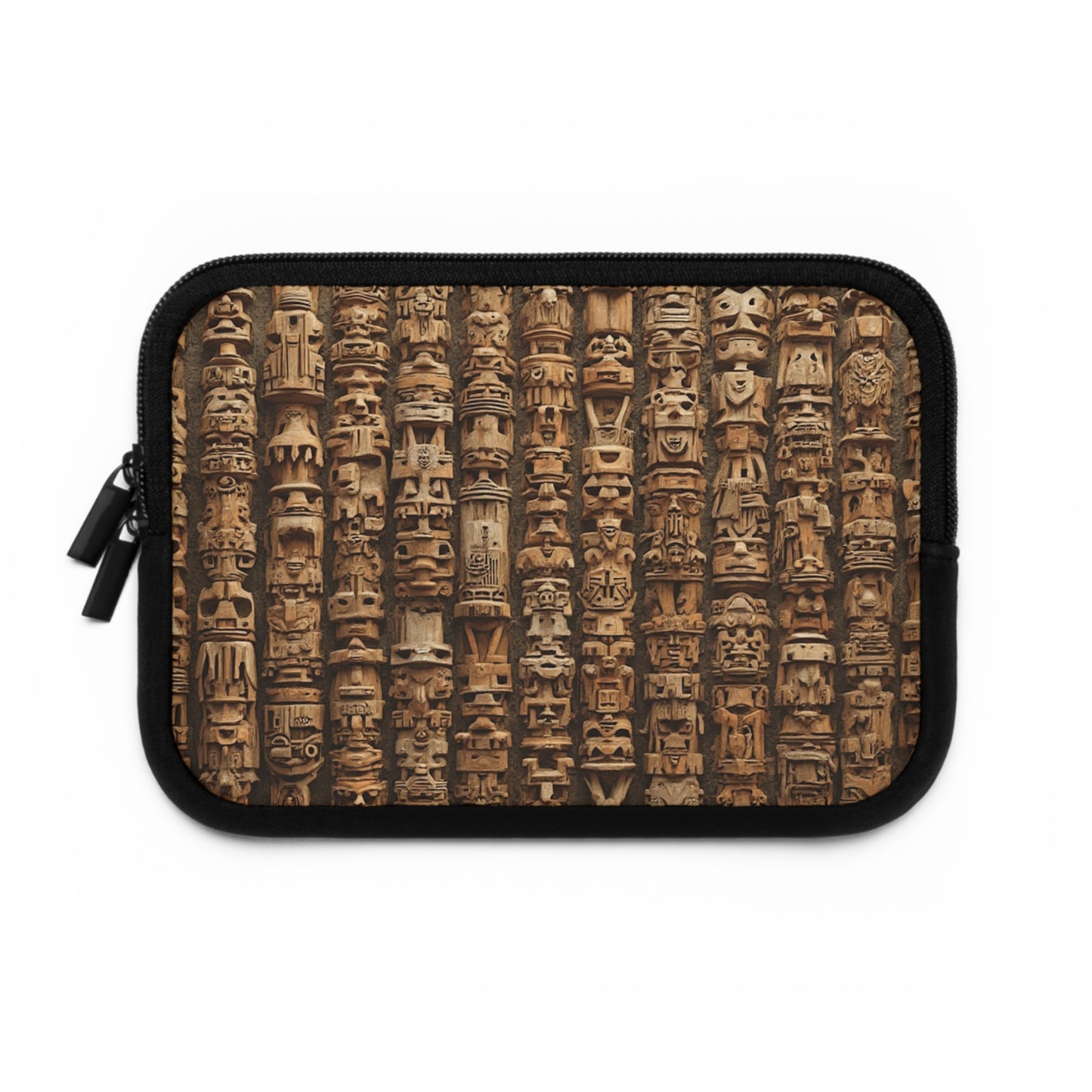 Tropical Laptop Sleeve, 5 Sizes - Perfect for Beach Lovers & Students / Ancient Tiki Totems