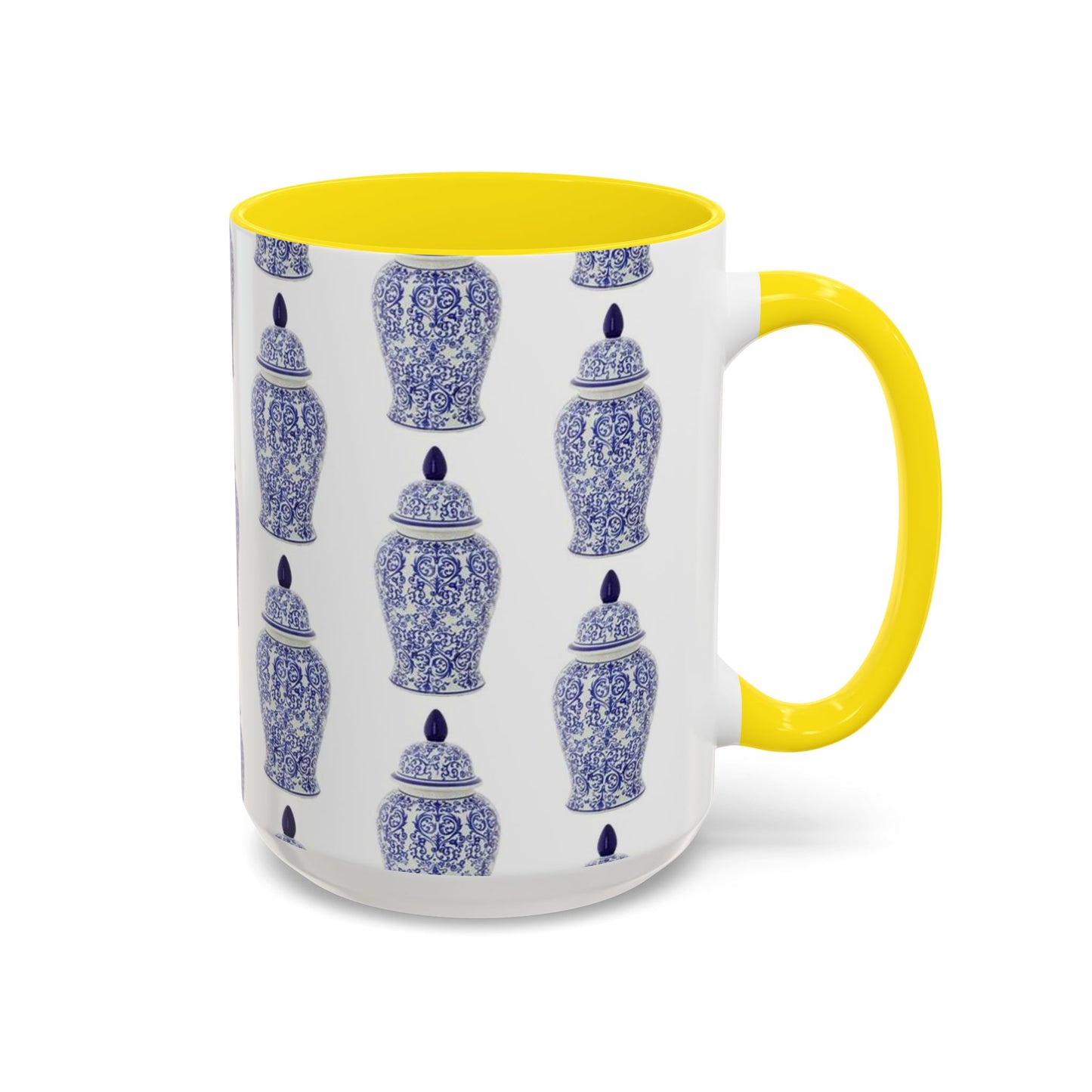 Accent Coffee Mug (11, 15oz), Blue Ginger Jar, Various Colors