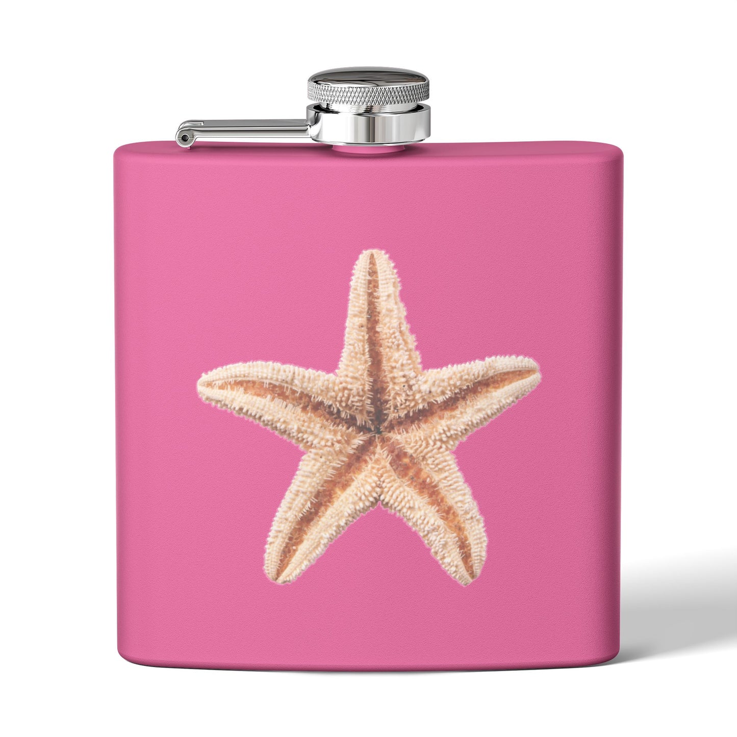 Tropical Stainless Steel 6 oz. Flask, Many Colors  – Real Starfish