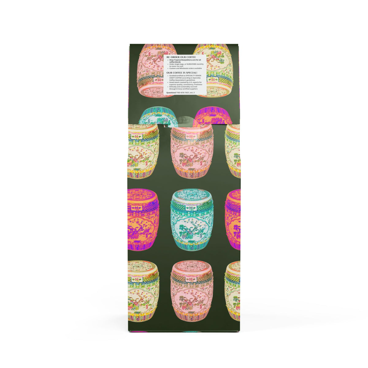 Midnight Surf Blend™ (Medium-Dark Roast) Specialty Grade Craft Coffee / Tropical Garden Stools