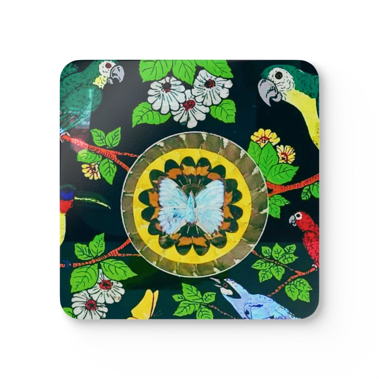 Coaster Set - Parrots & Butterfly/Real Wings