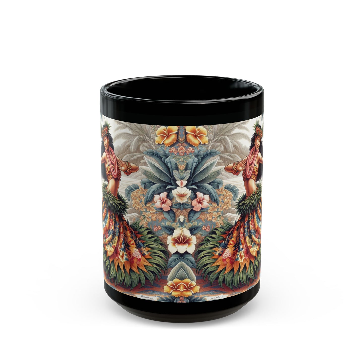 Black Coffee Mug - Hawaiian Dancer