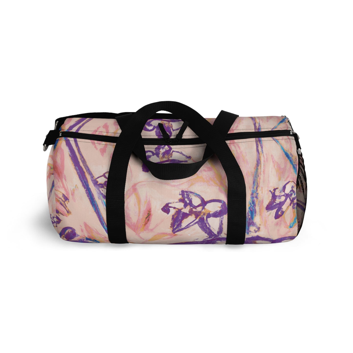 Tropical Rainforest Duffel Bag - Perfect for Travel and Gym / Tropical Doodles, Peach