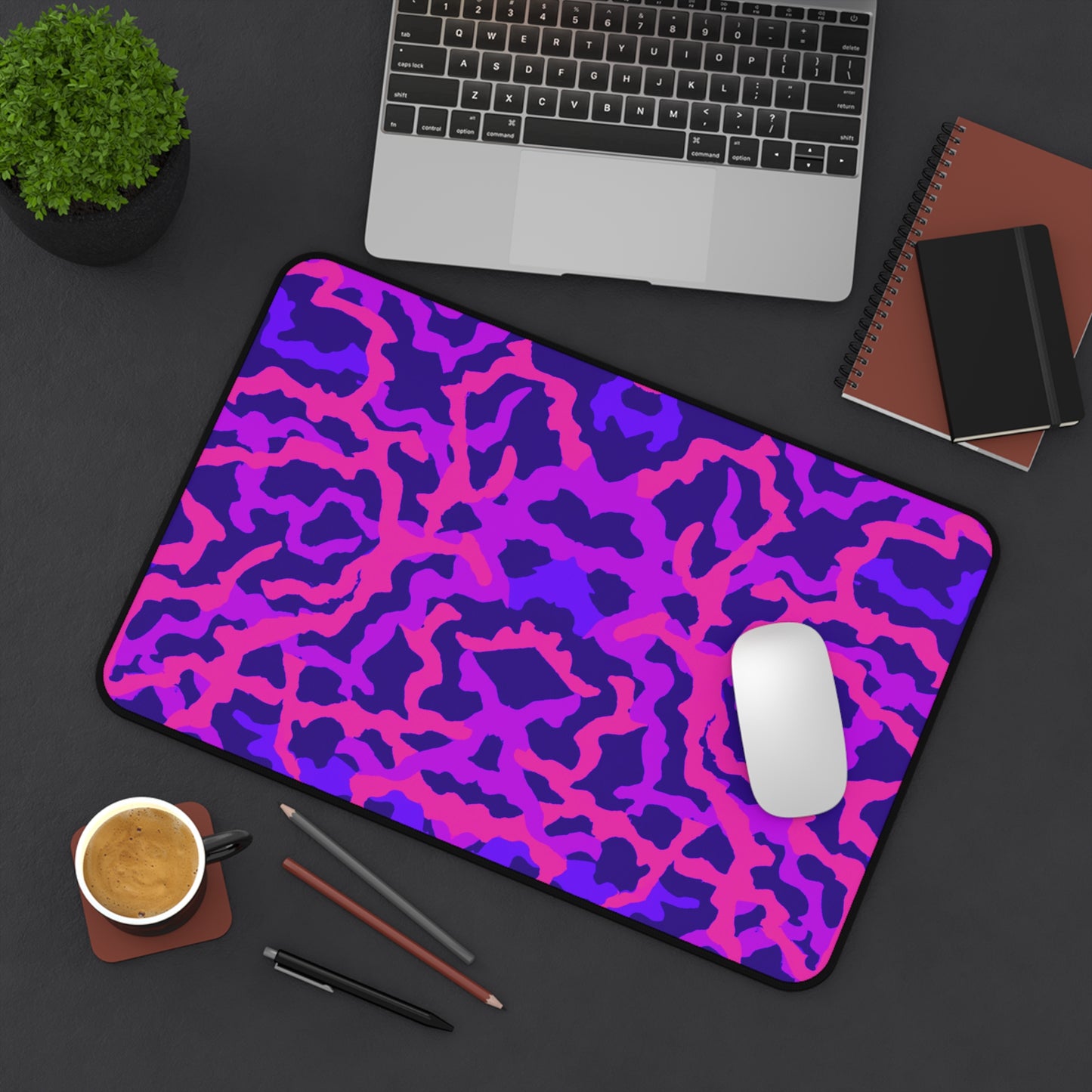 Tropical Mouse Pad/Desk Mat, 3 Sizes - Perfect for Home Office / Coral Threads, Heatwave