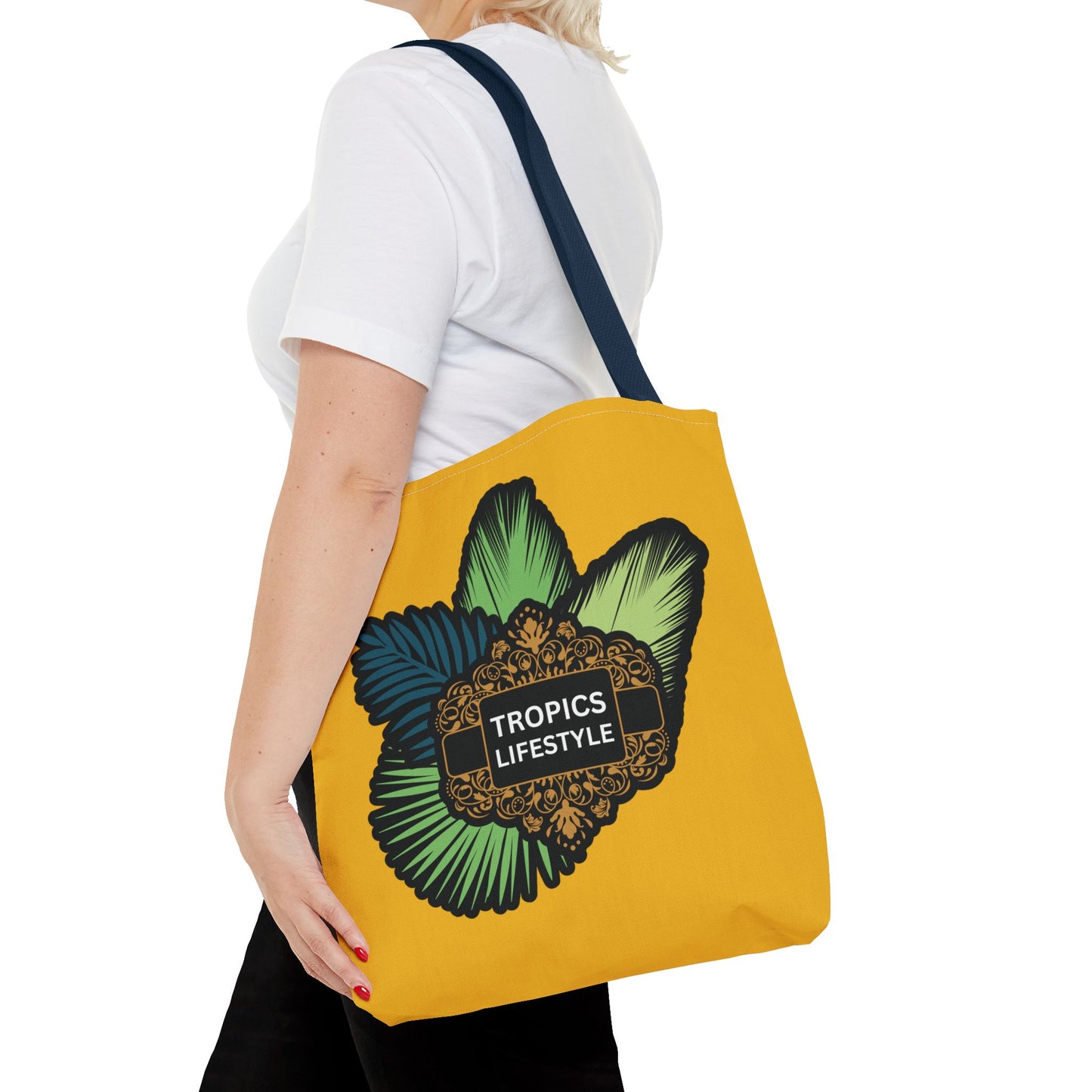 Elegant Tropics Lifestyle Logo Tote Bag - 3 Sizes, Yellow