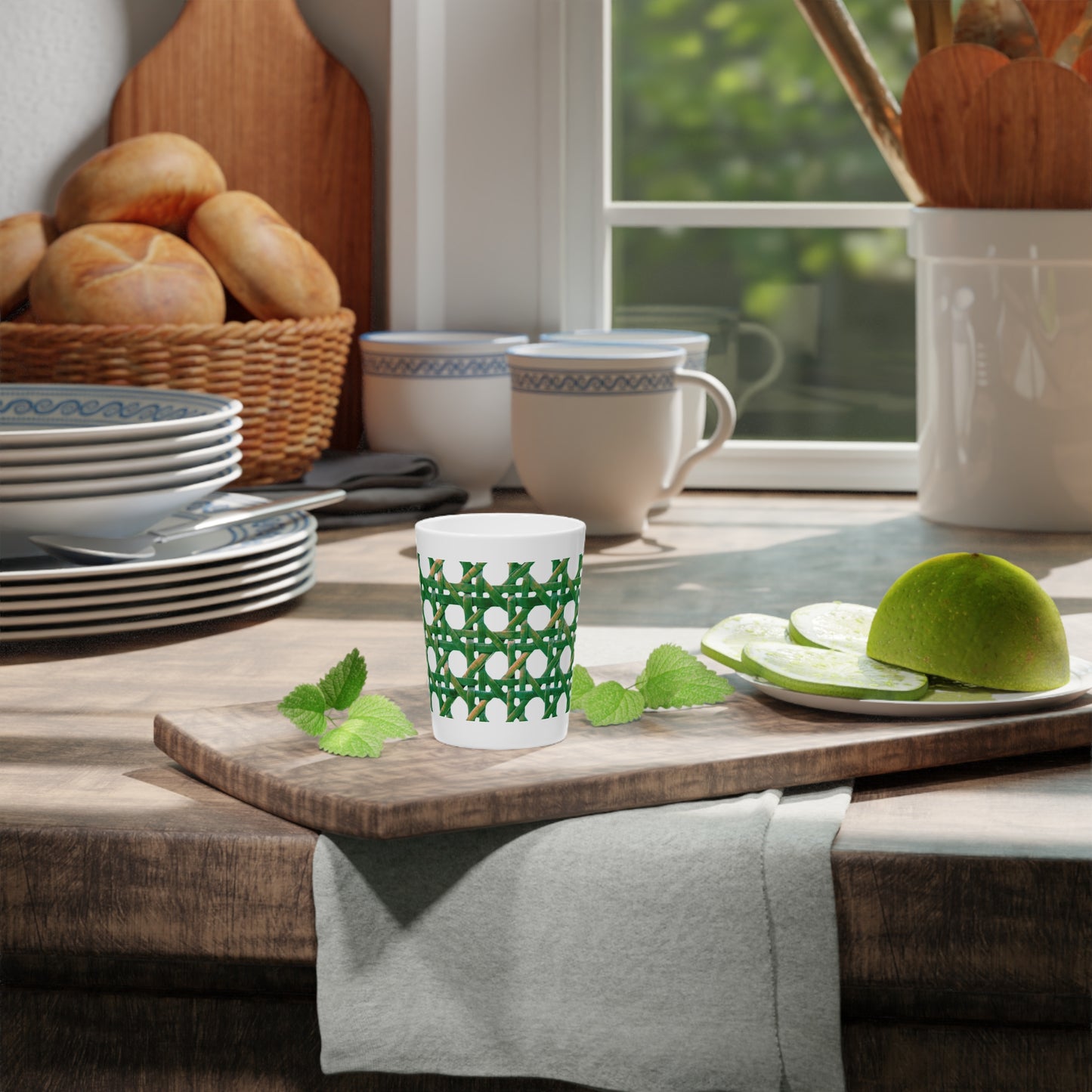 Shot Glass - Beach Chair Wicker, Green