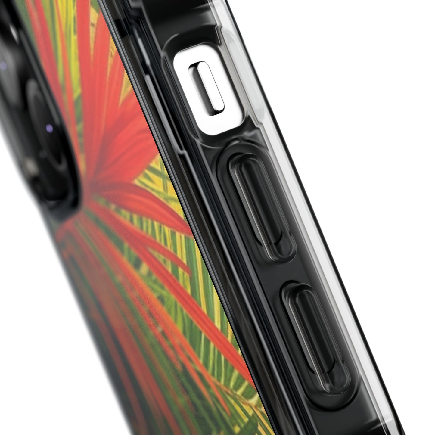 Red Flame Palm Magnetic Clear Phone Case, Many Models