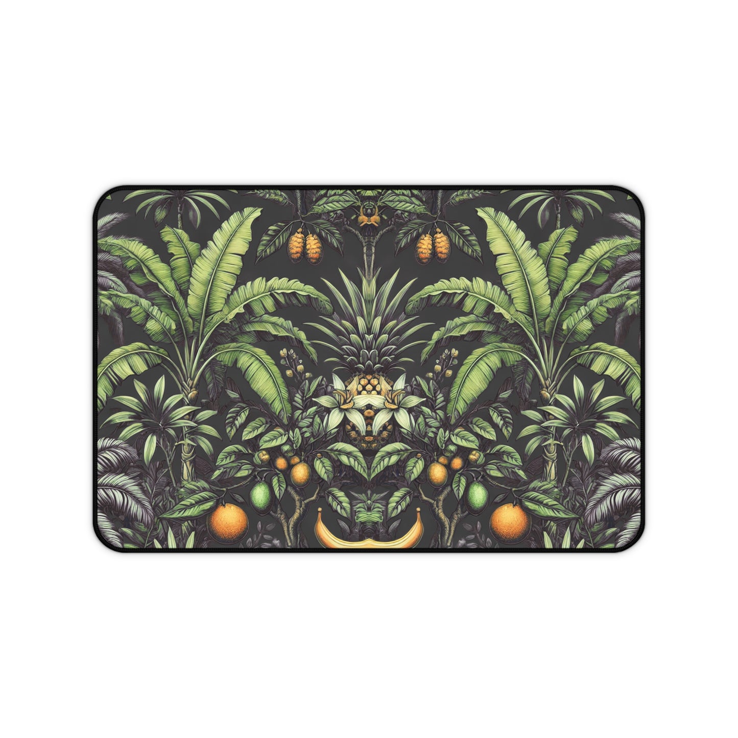 Tropical Mouse Pad/Desk Mat, 3 Sizes - Perfect for Home Office / Tropical Fruit, Black