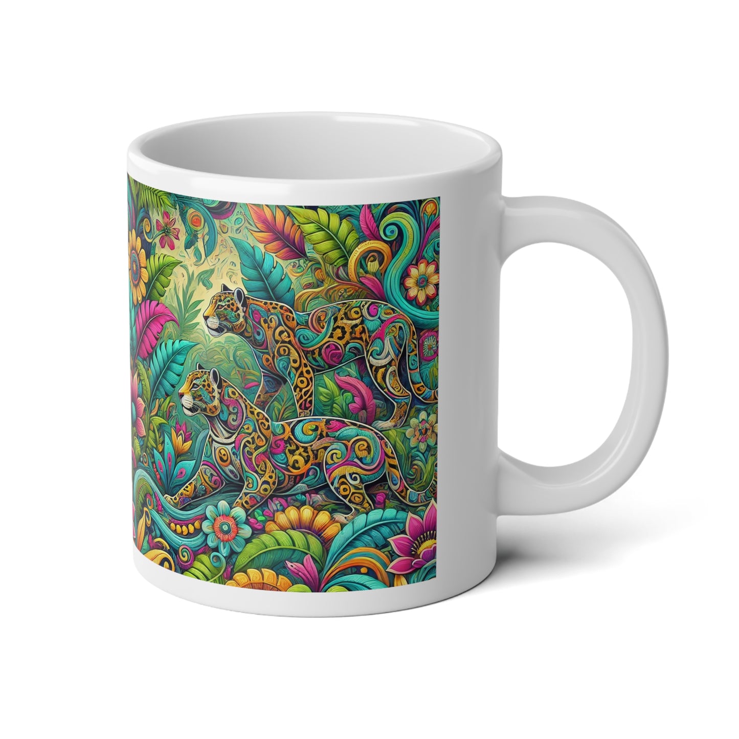 Jumbo Mug, 20oz, Jaguar Pop | Tropical Coffee Cup