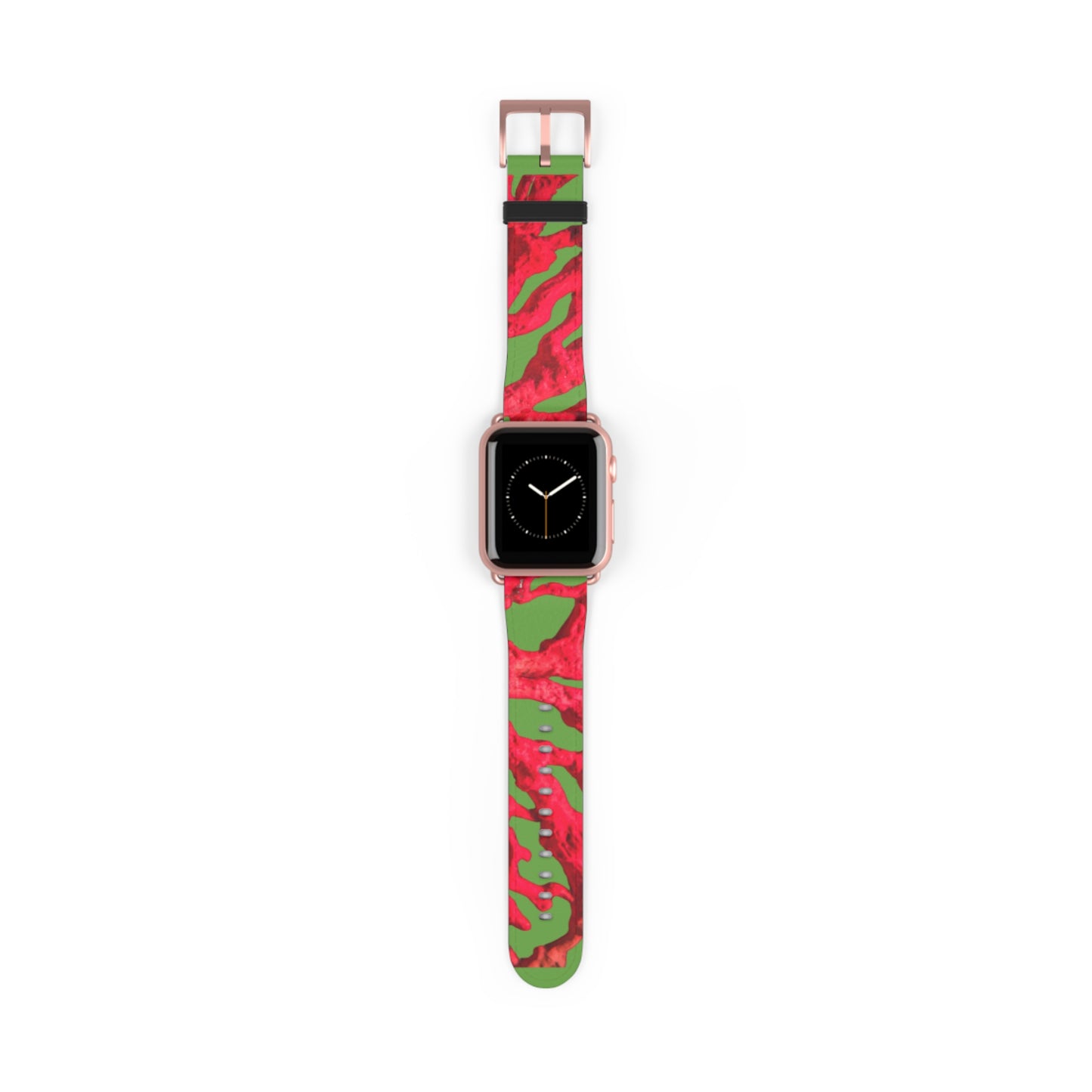 Apple Watch Band - Red Coral, green background