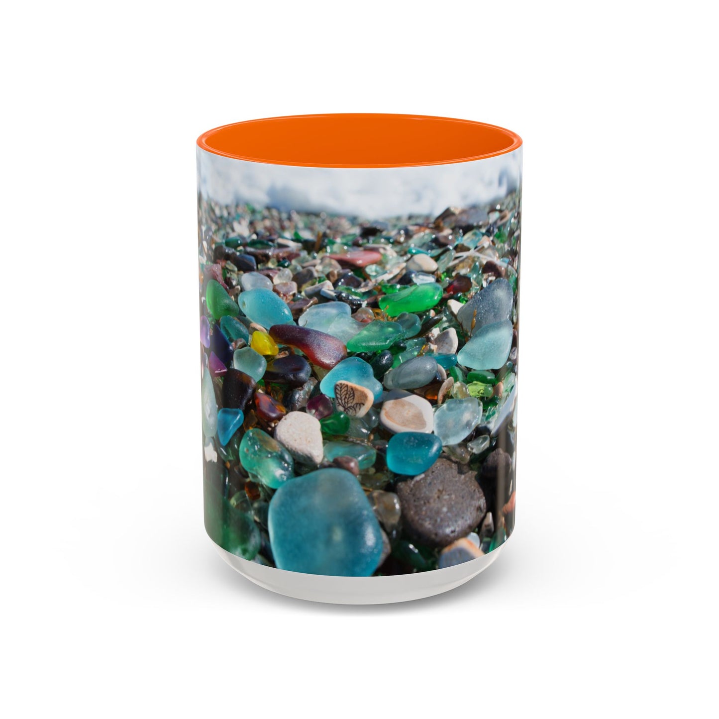 Coastal Accent Coffee Mug | Sea-Inspired Drinkware / Beach Glass Along Shoreline