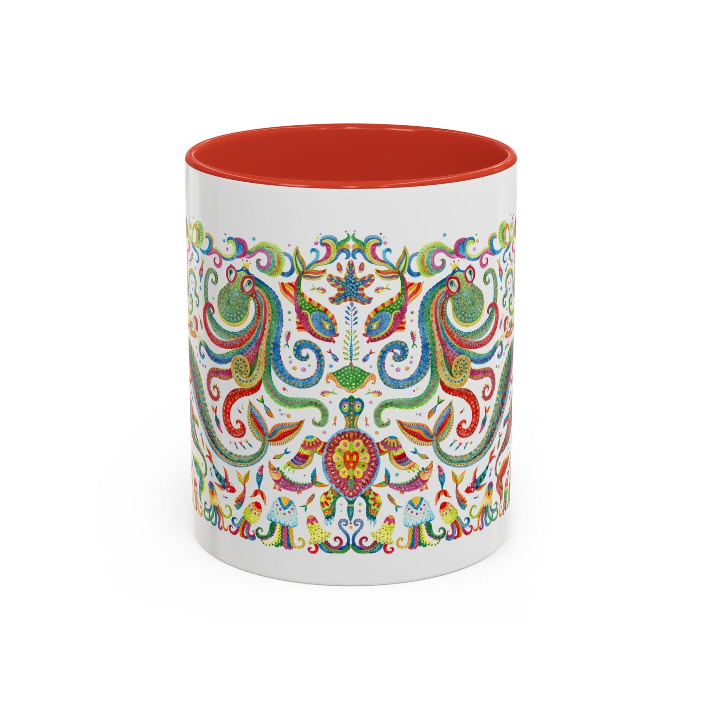 Accent Coffee Mug | Tropical-Inspired Drinkware / Colorful Mermaid Kingdom