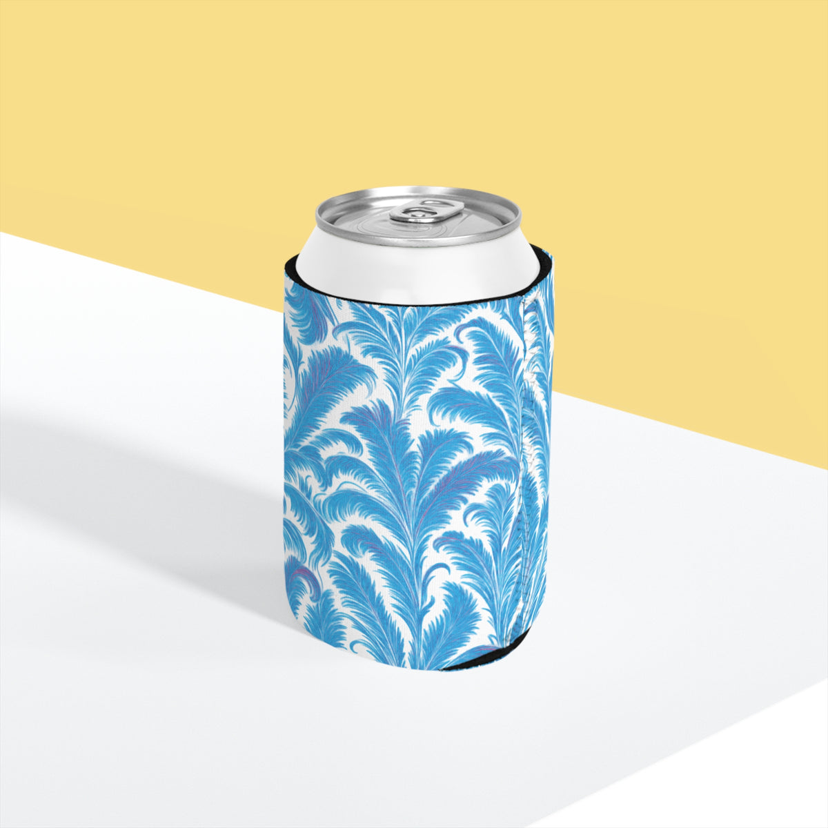 Rocco Blues/White Can Cooler Sleeve - Perfect for Outdoor Picnics