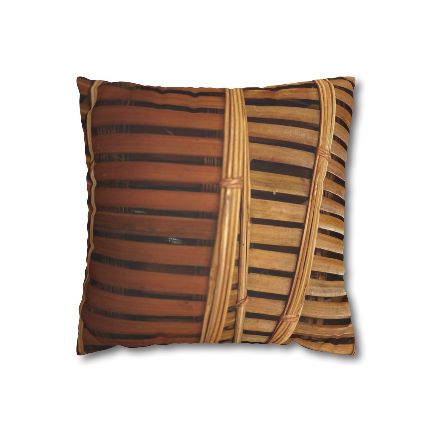 Faux Suede Square Pillowcase - Natural Bamboo Flow