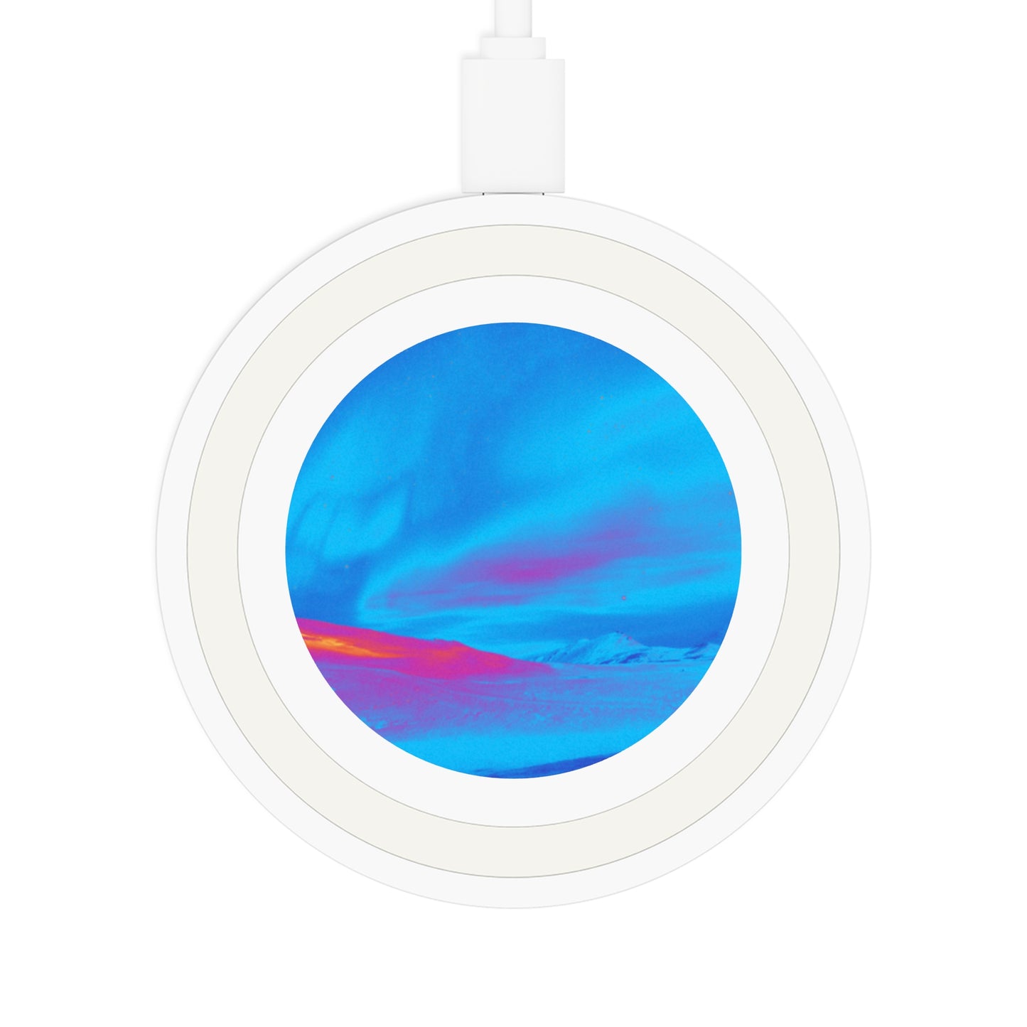 Quake Wireless Charging Pad - Cold Ocean Lights, Turquoise