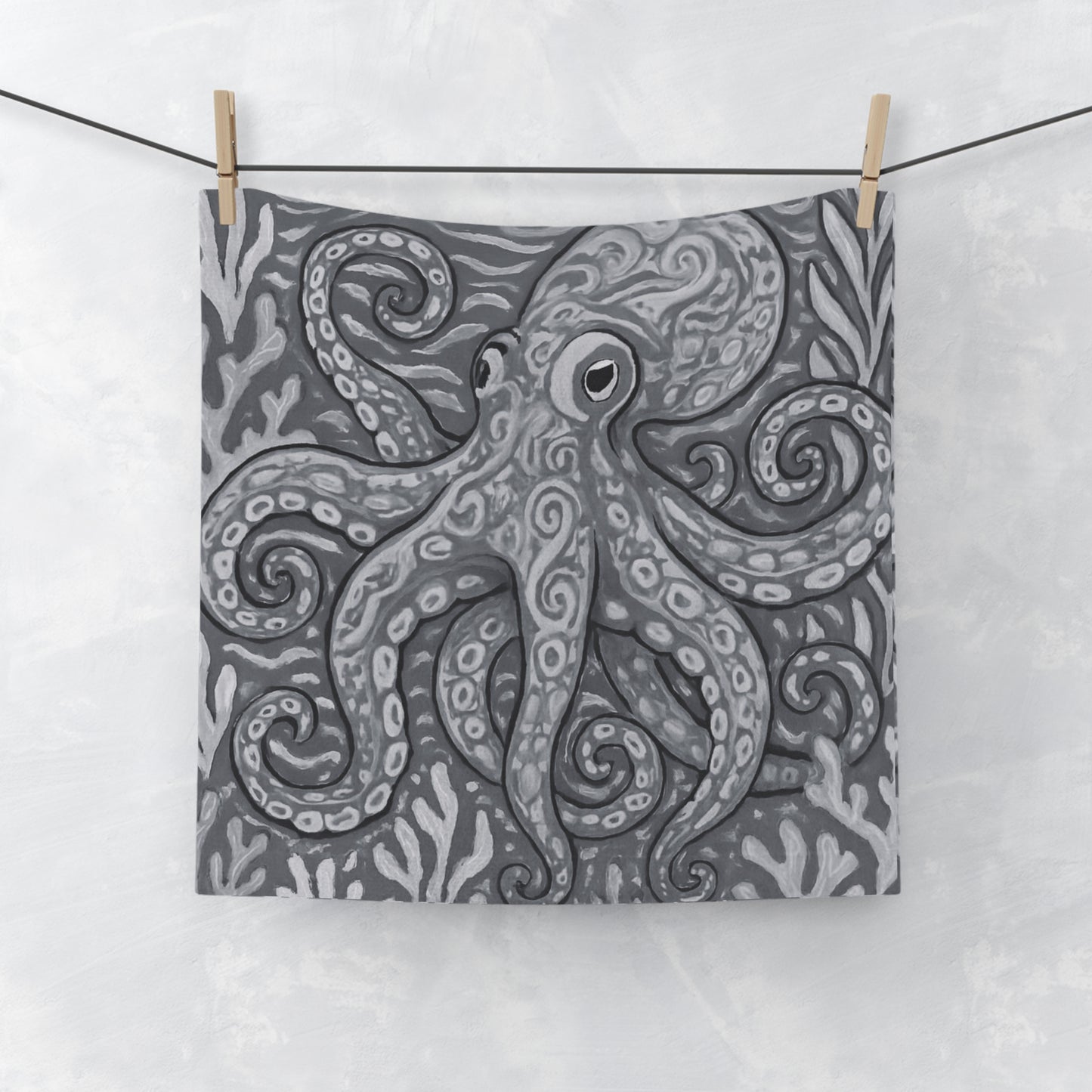 Face Towel - Noir Kracken Joe